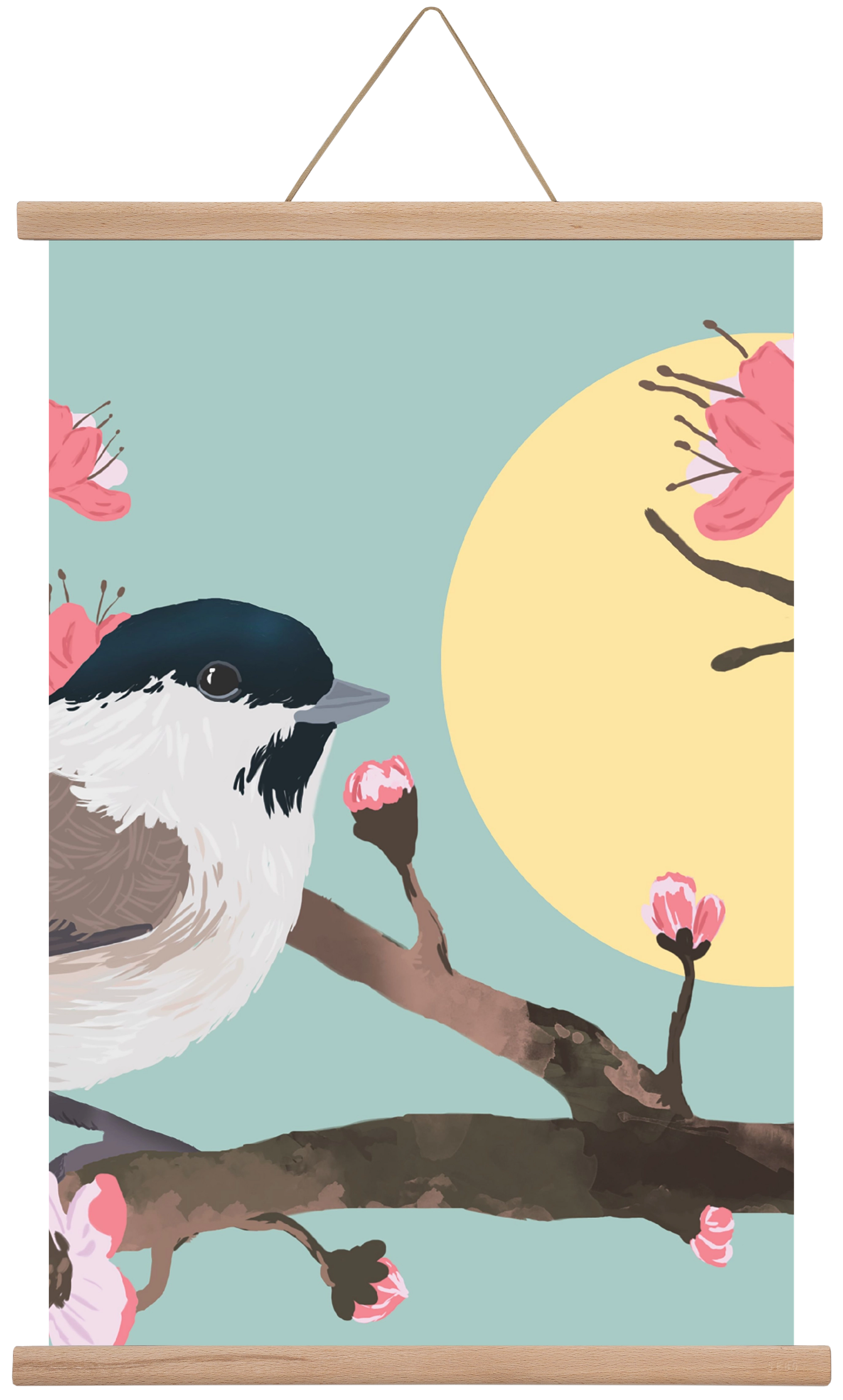 Tavasz, 60x40 cm (60x40 cm), Tölgy akasztó