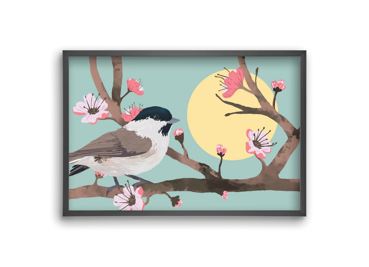 Tavasz, 30x20 cm (30x20 cm), Fekete keret