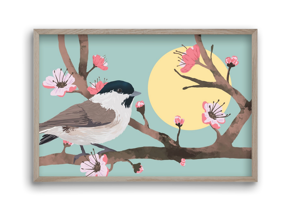 Tavasz, 45x30 cm (45x30 cm), Tölgy keret