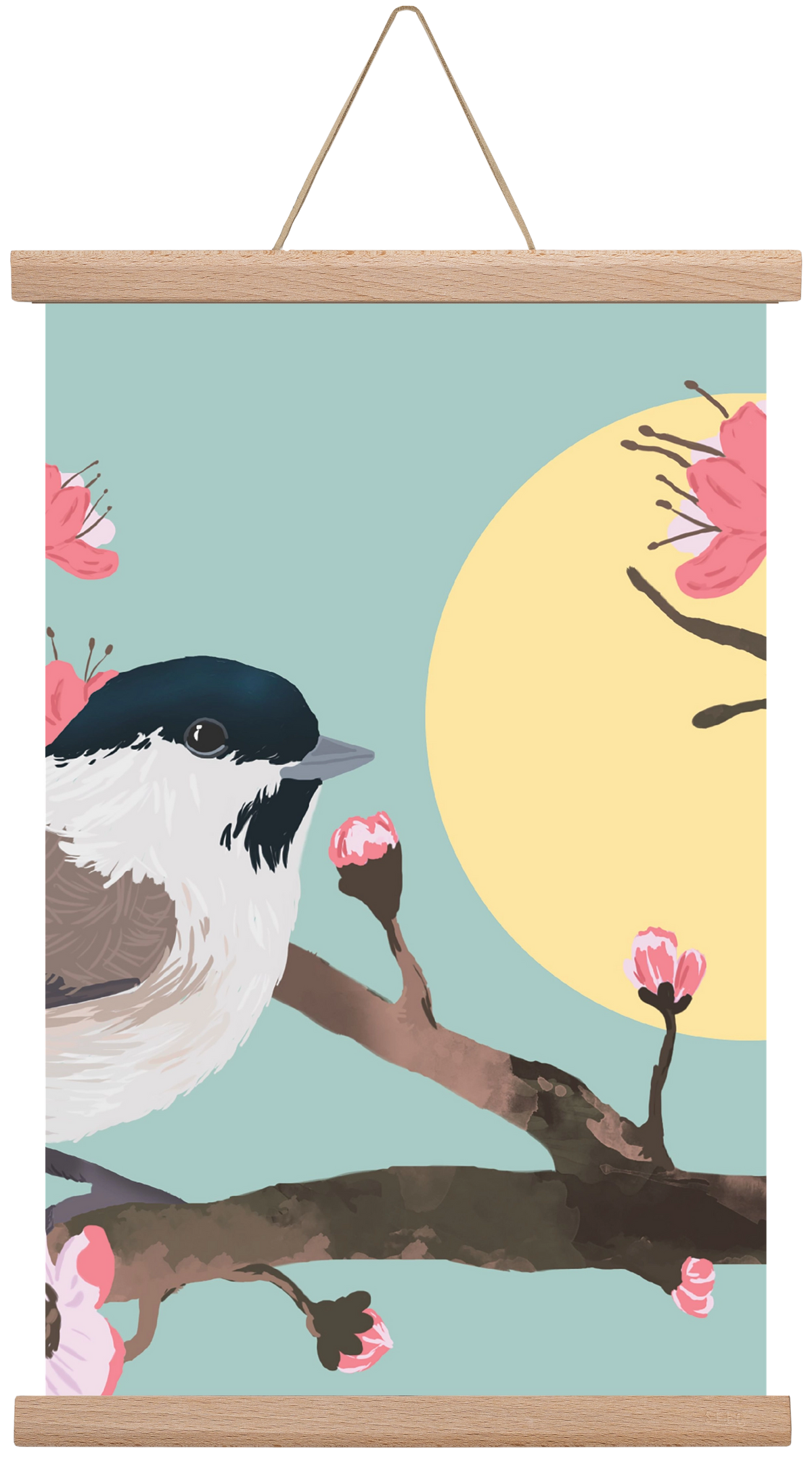 Tavasz, 45x30 cm (45x30 cm), Tölgy akasztó