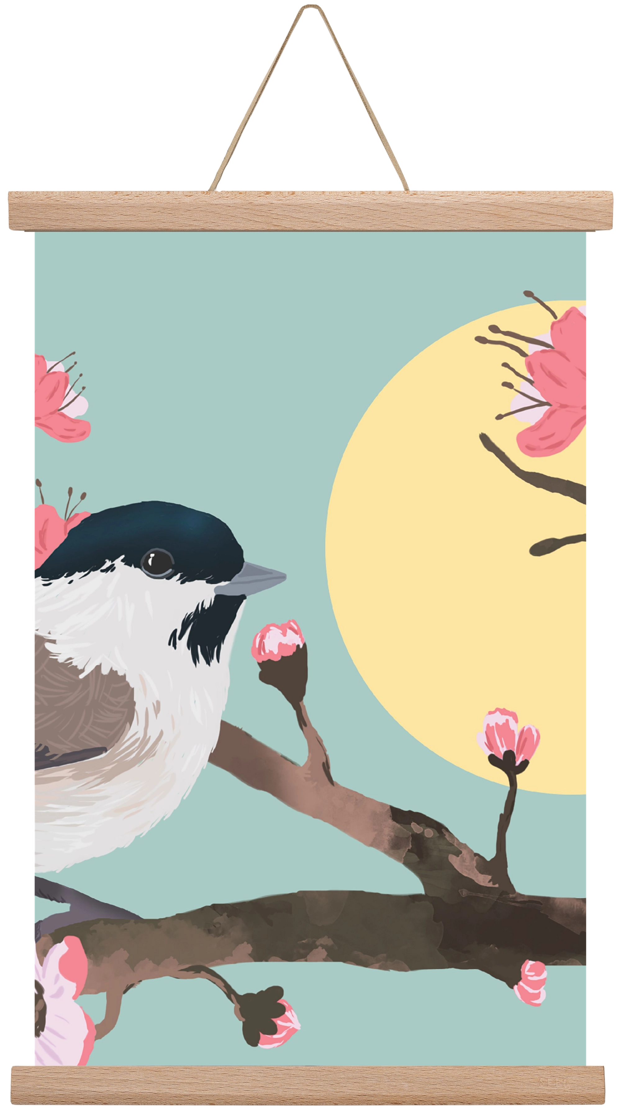 Tavasz, 45x30 cm (45x30 cm), Tölgy akasztó