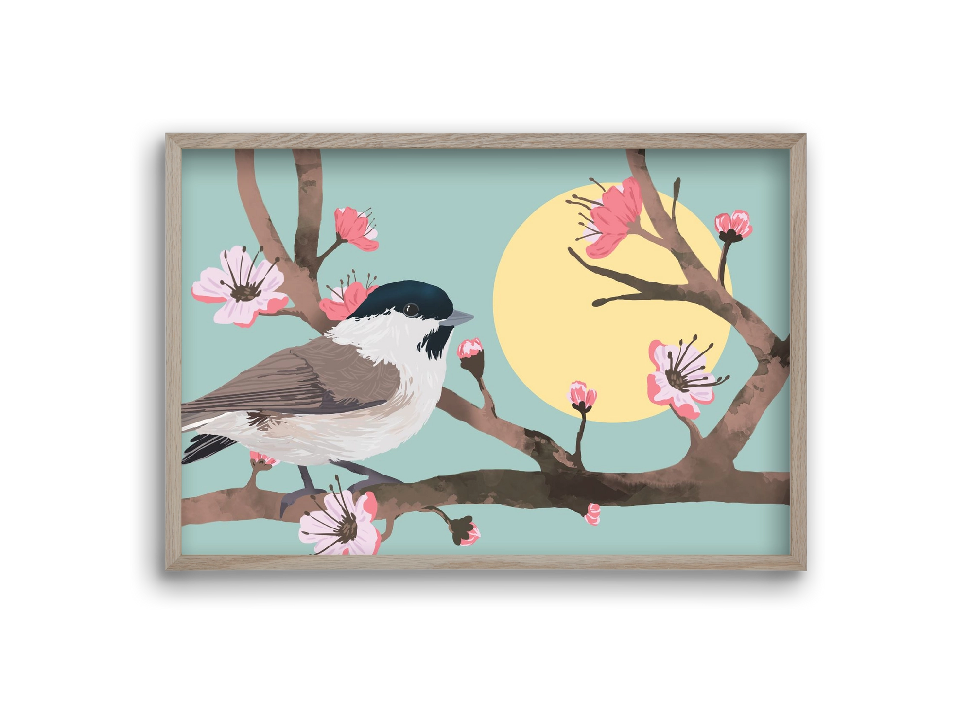 Tavasz, 30x20 cm (30x20 cm), Tölgy keret