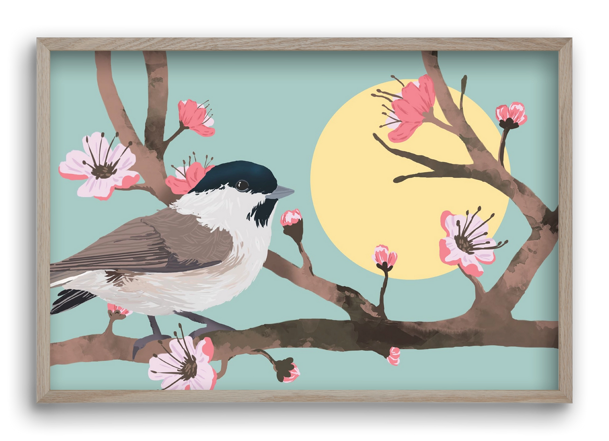 Tavasz, 60x40 cm (60x40 cm), Tölgy keret