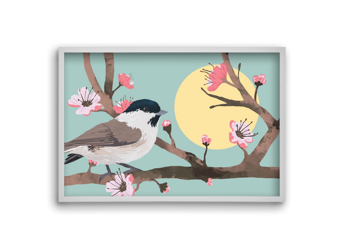 Tavasz, 30x20 cm (30x20 cm), Fehér keret