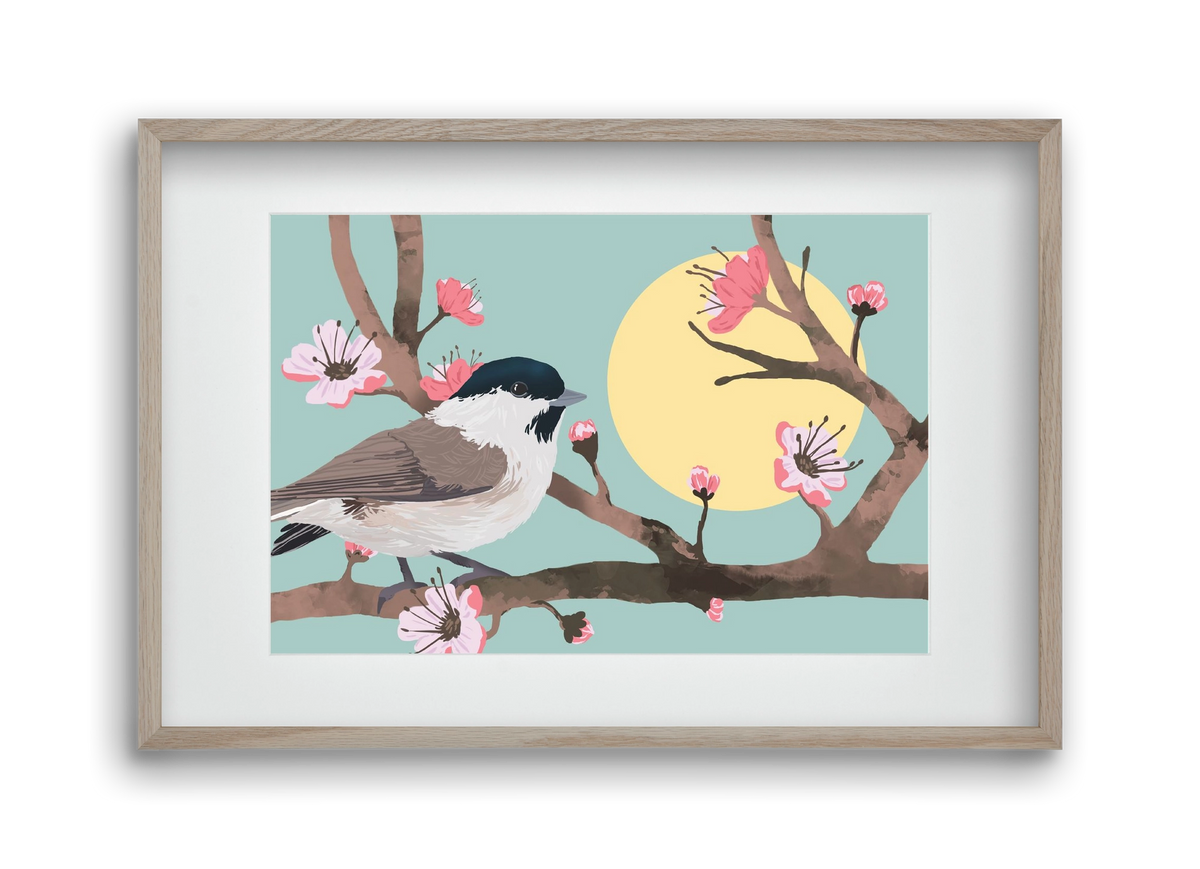 Tavasz, 45x30 cm (30x20 cm), Tölgy keret, paszpartuval