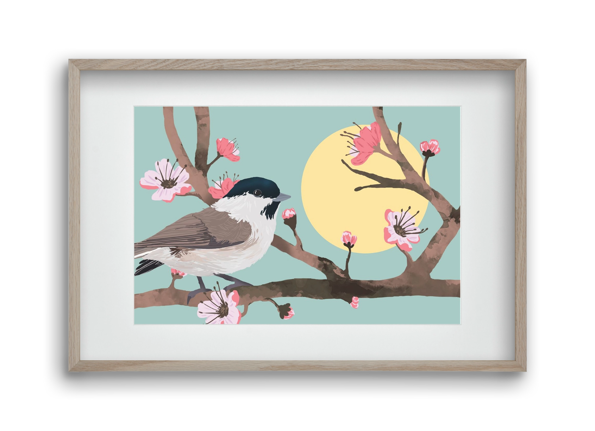 Tavasz, 45x30 cm (30x20 cm), Tölgy keret, paszpartuval