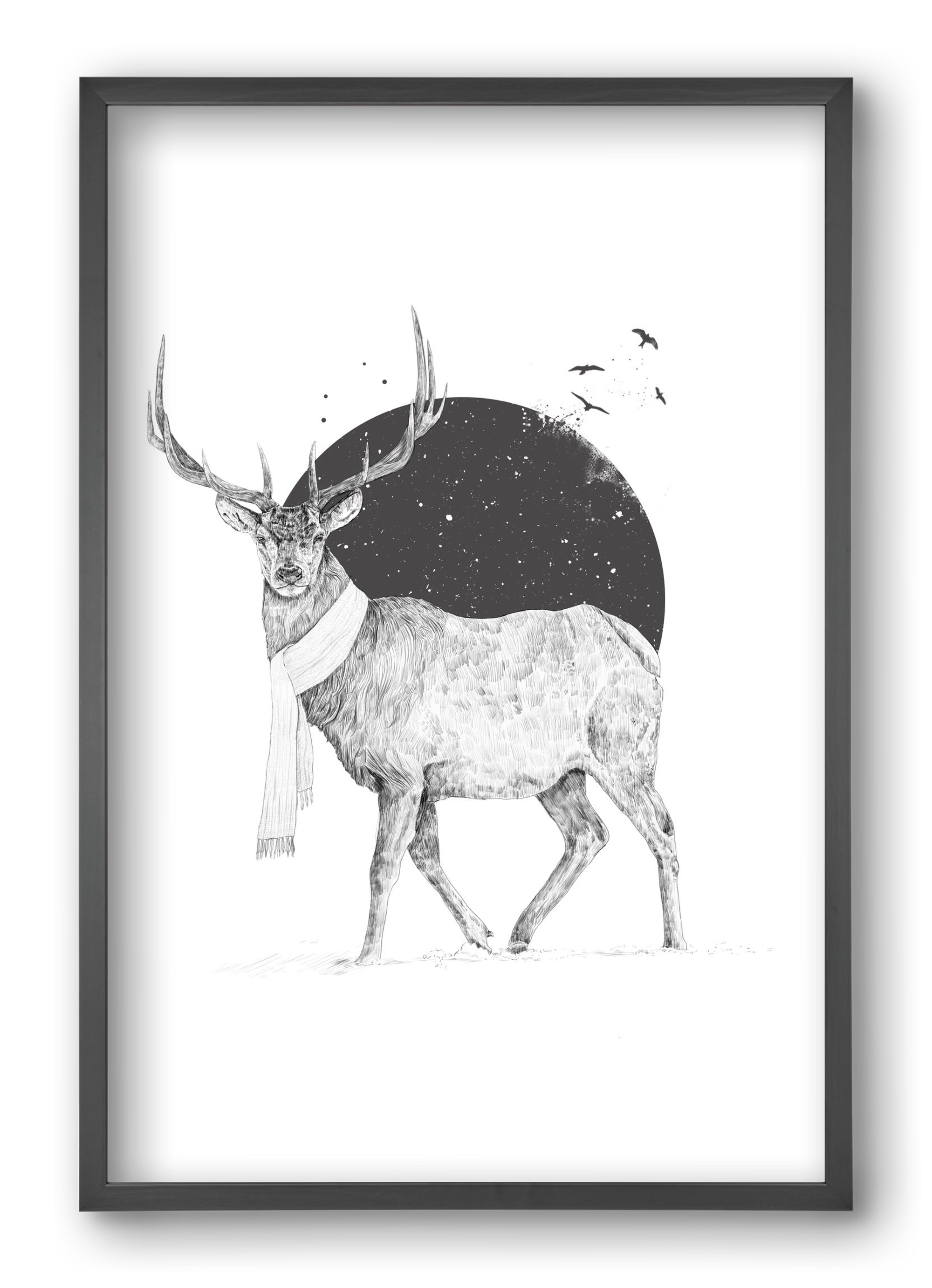 Winter is all around, 40x60 cm (40x60 cm), Fekete keret