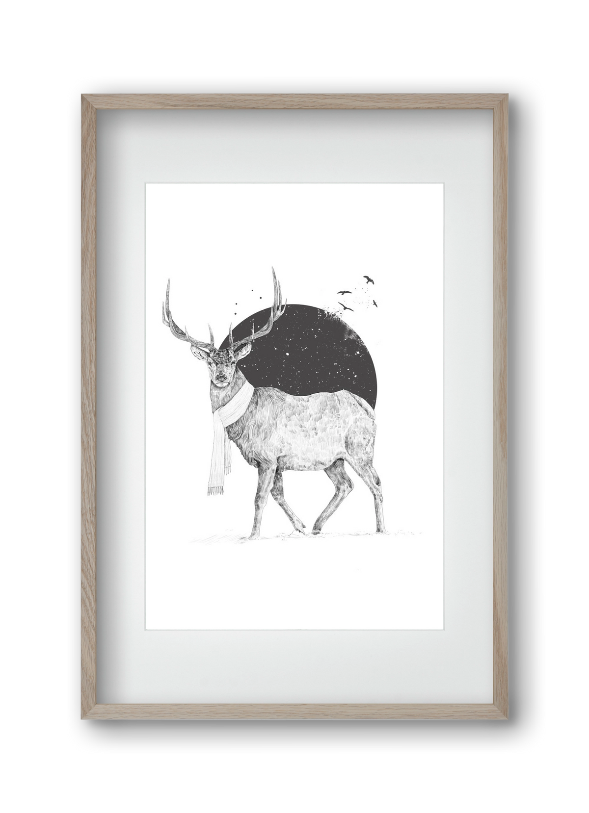 Winter is all around, 30x45 cm (20x30 cm), Tölgy keret, paszpartuval