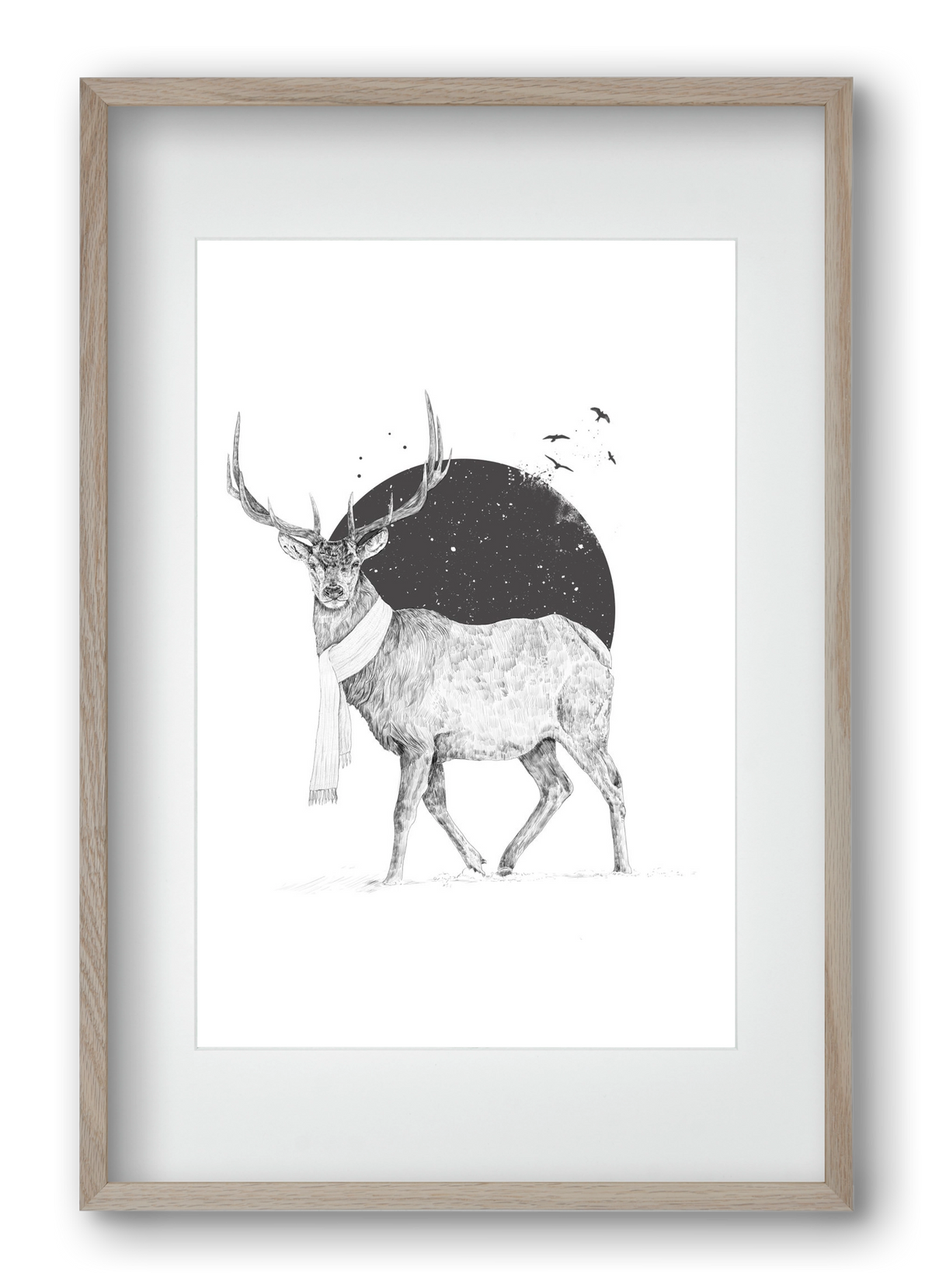 Winter is all around, 40x60 cm (30x45 cm), Tölgy keret, paszpartuval