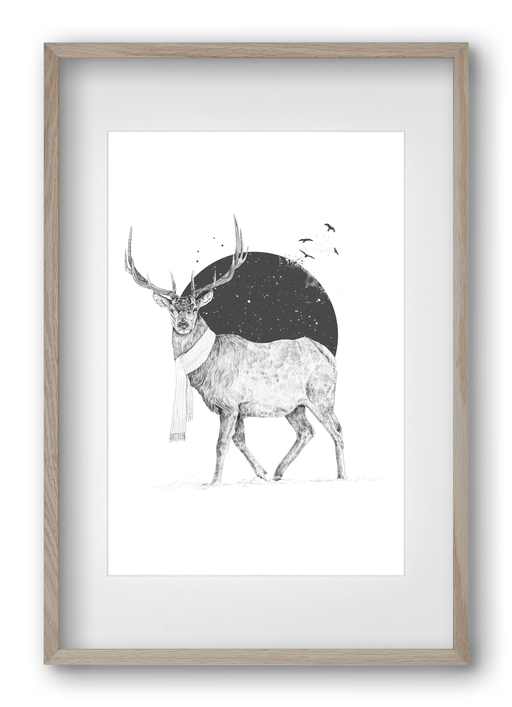 Winter is all around, 40x60 cm (30x45 cm), Tölgy keret, paszpartuval