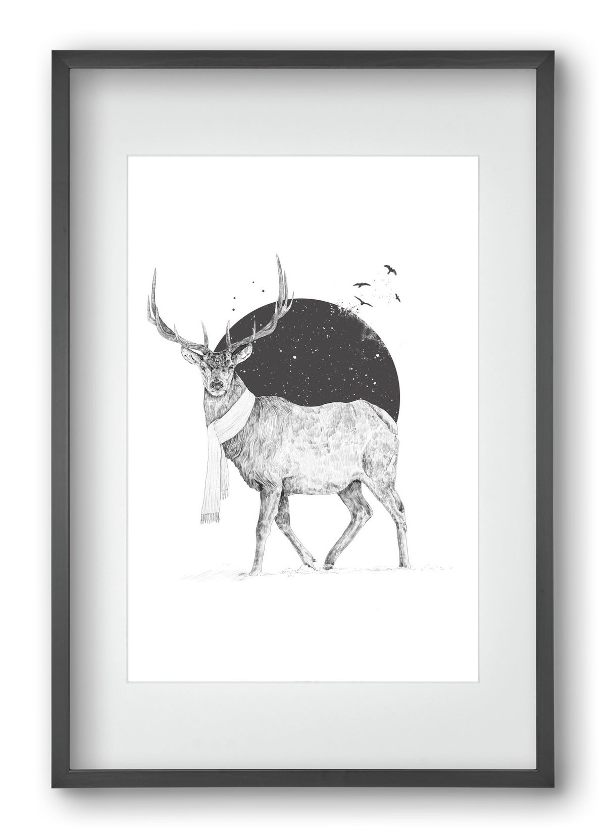 Winter is all around, 40x60 cm (30x45 cm), Fekete keret, paszpartuval