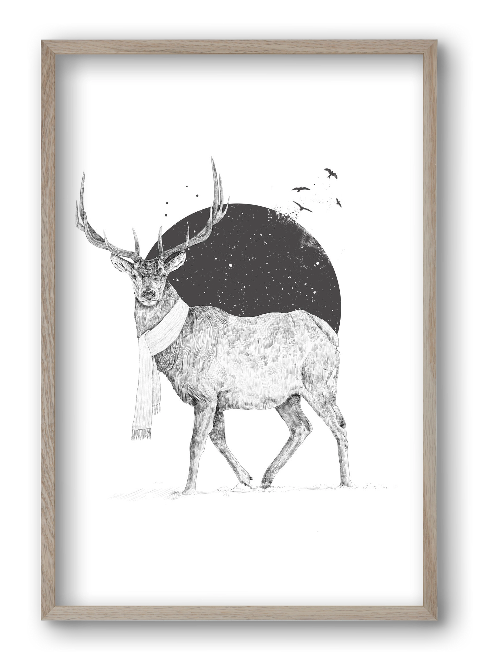 Winter is all around, 40x60 cm (40x60 cm), Tölgy keret