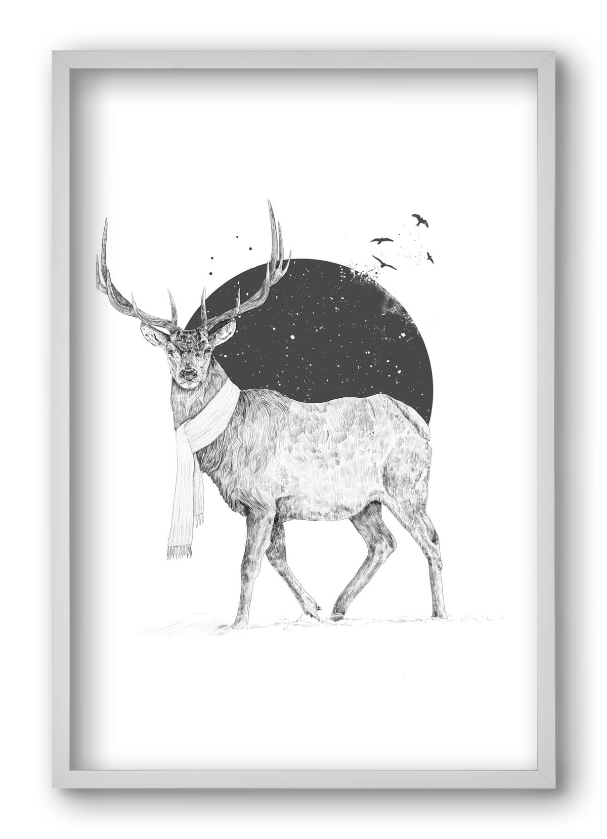 Winter is all around, 40x60 cm (40x60 cm), Fehér keret