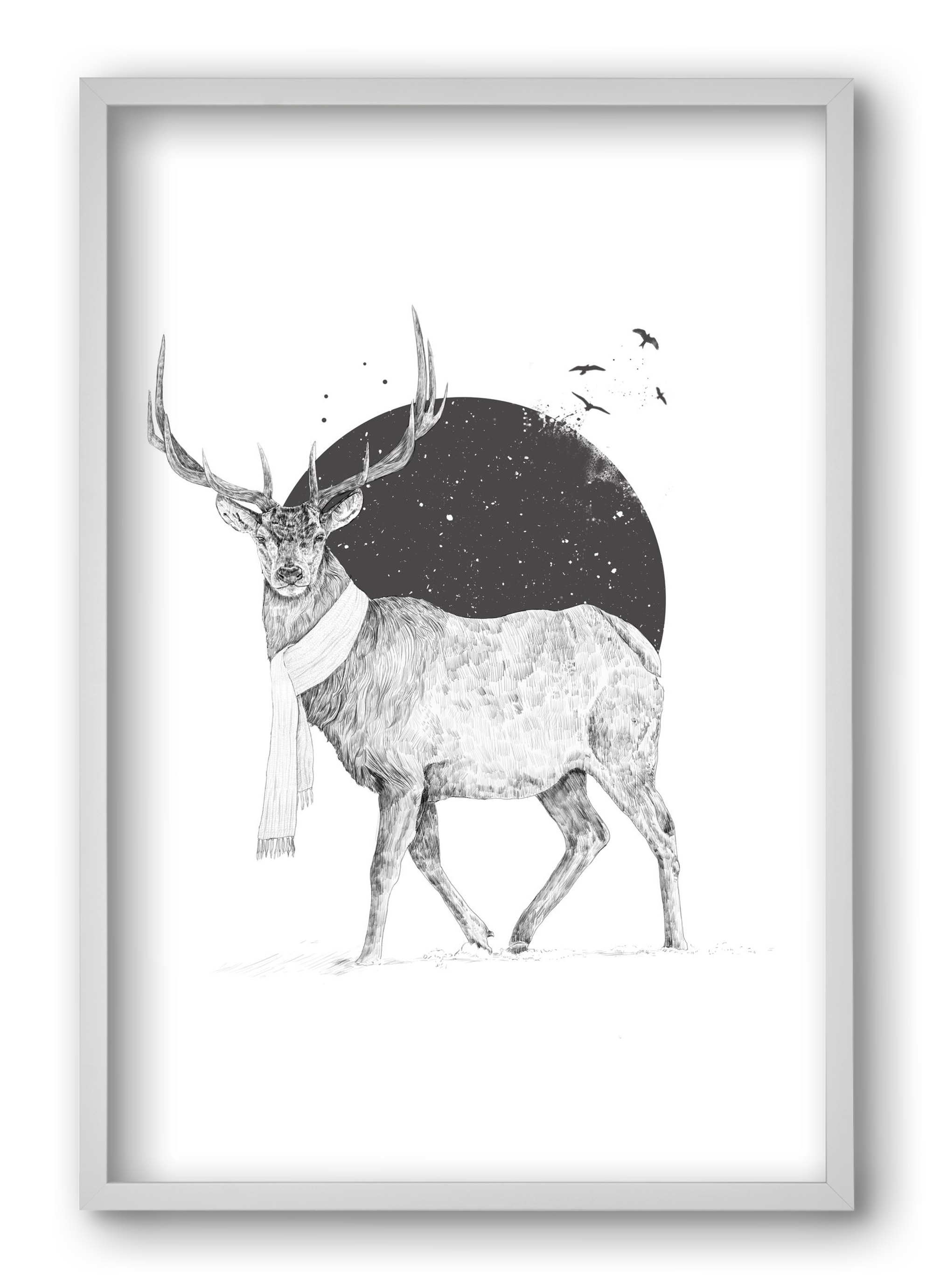 Winter is all around, 40x60 cm (40x60 cm), Fehér keret