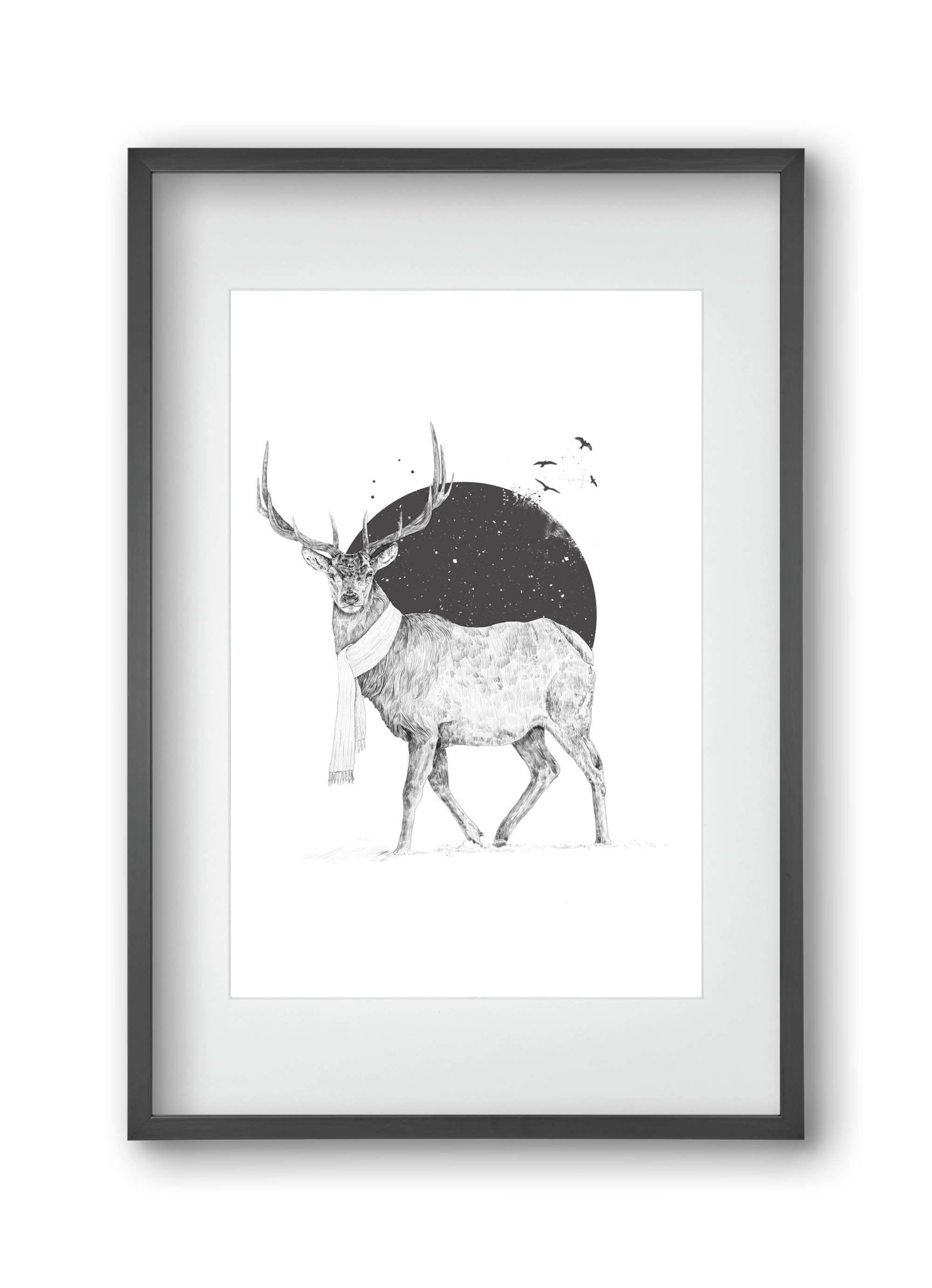 Winter is all around, 30x45 cm (20x30 cm), Fekete keret, paszpartuval