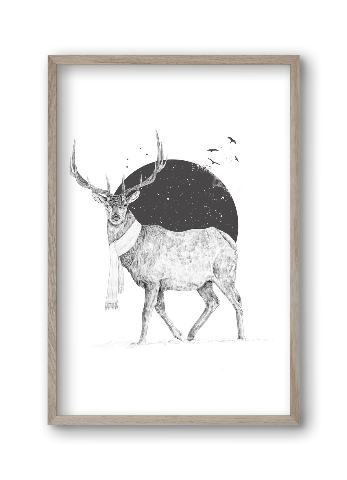 Winter is all around, 30x45 cm (30x45 cm), Tölgy keret