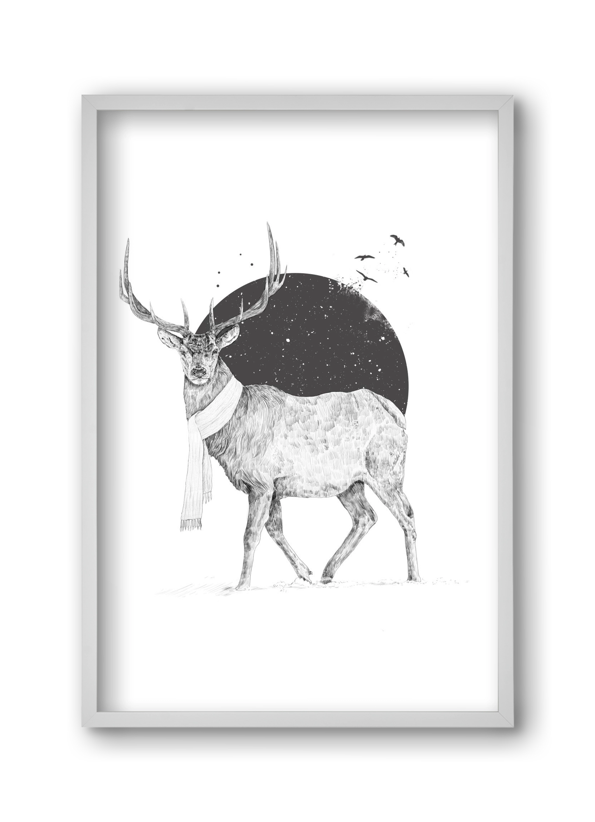 Winter is all around, 30x45 cm (30x45 cm), Fehér keret