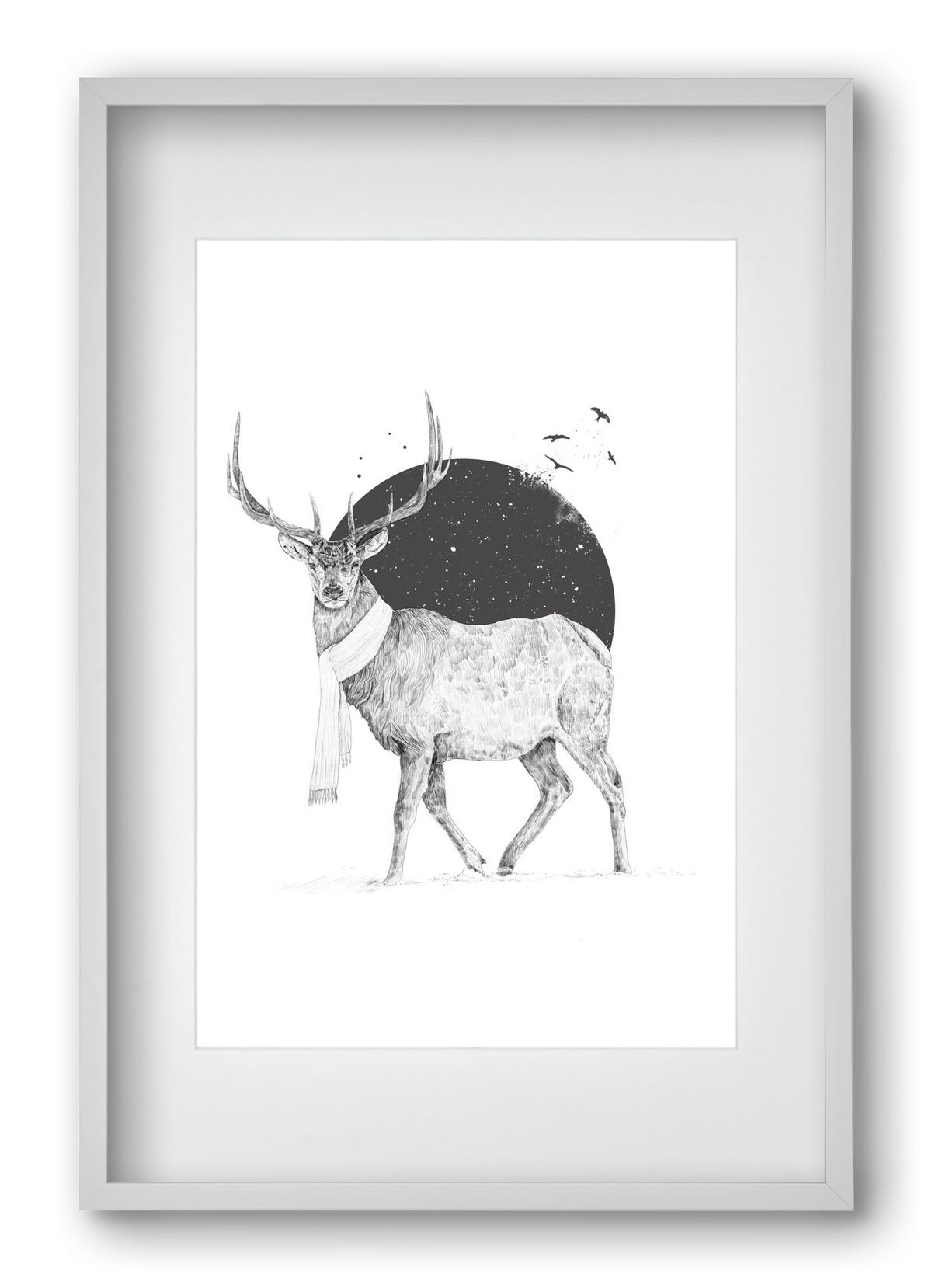 Winter is all around, 40x60 cm (30x45 cm), Fehér keret, paszpartuval