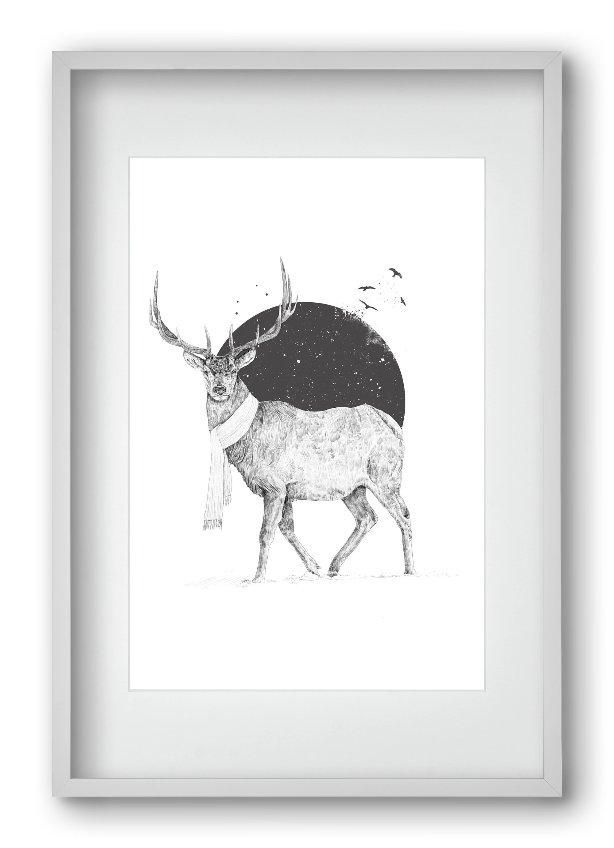 Winter is all around, 40x60 cm (30x45 cm), Fehér keret, paszpartuval