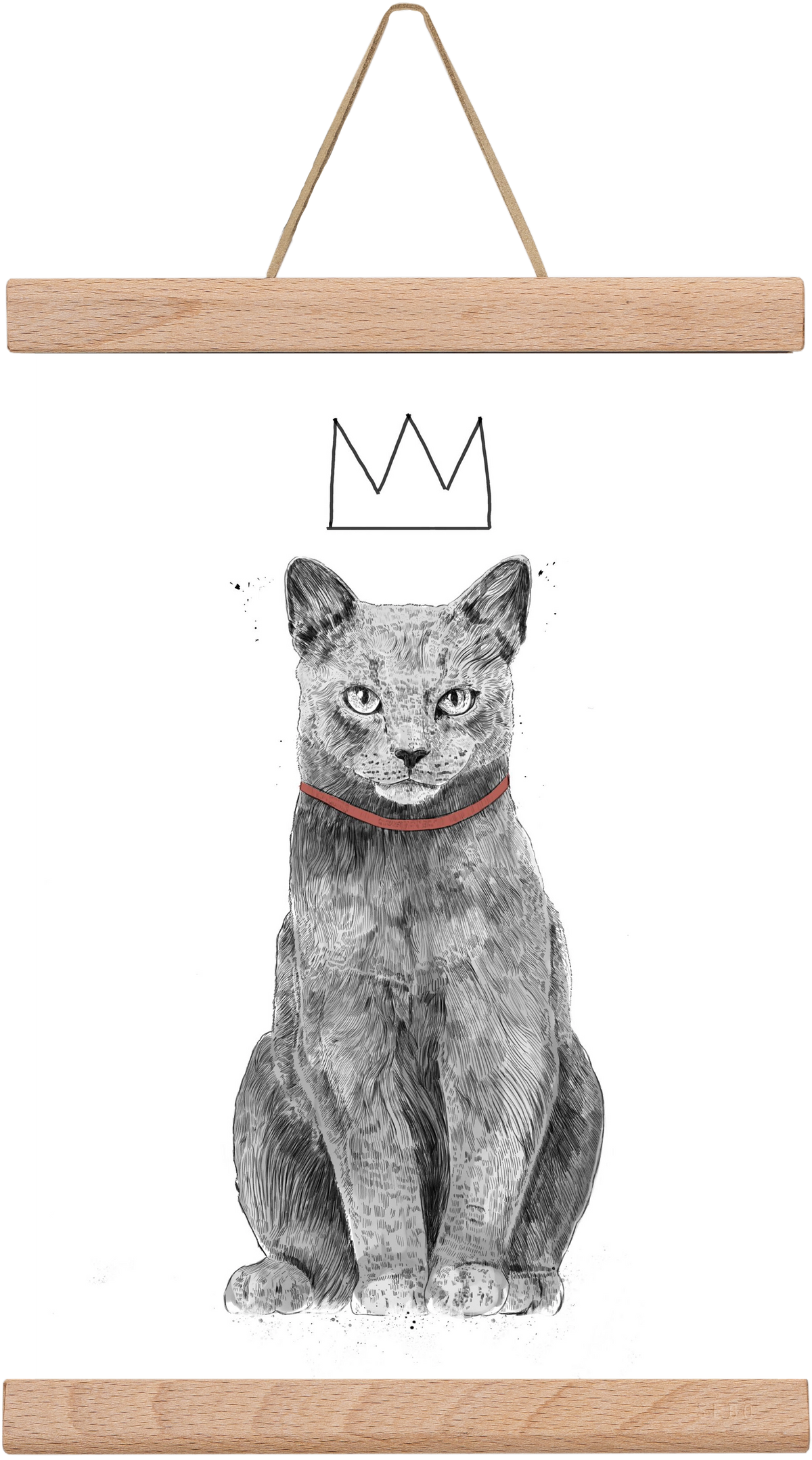 King Of Everything, 20x30 cm (20x30 cm), Tölgy akasztó