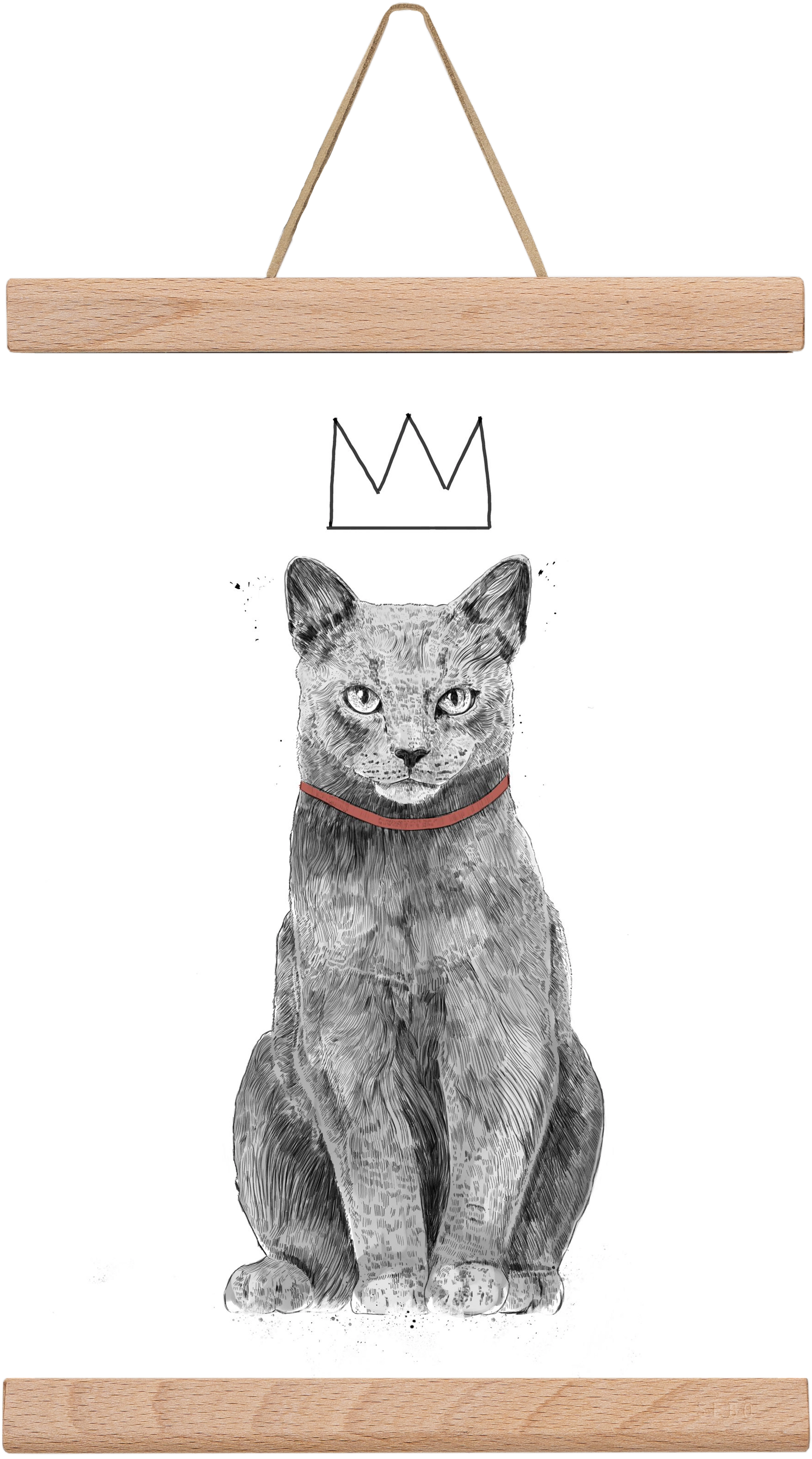 King Of Everything, 20x30 cm (20x30 cm), Tölgy akasztó