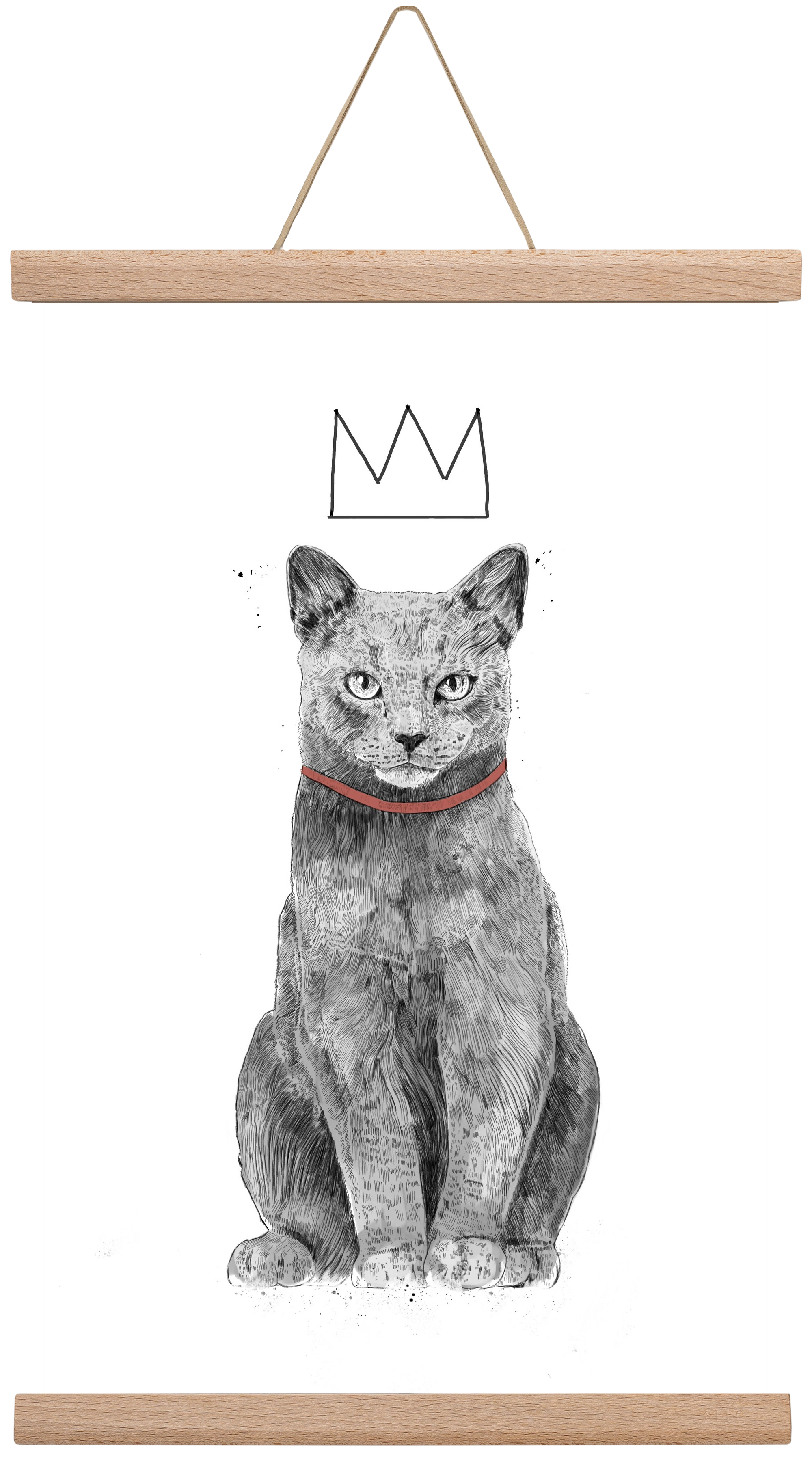 King Of Everything, 30x45 cm (30x45 cm), Tölgy akasztó