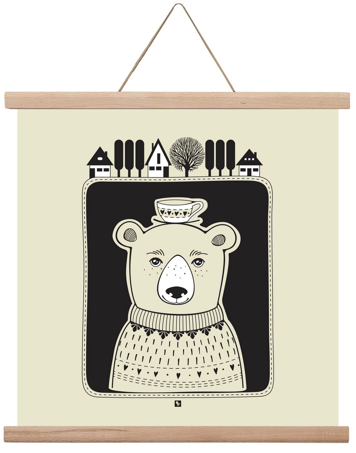 HONEYCUP, 40x40 cm (40x40 cm), Tölgy akasztó