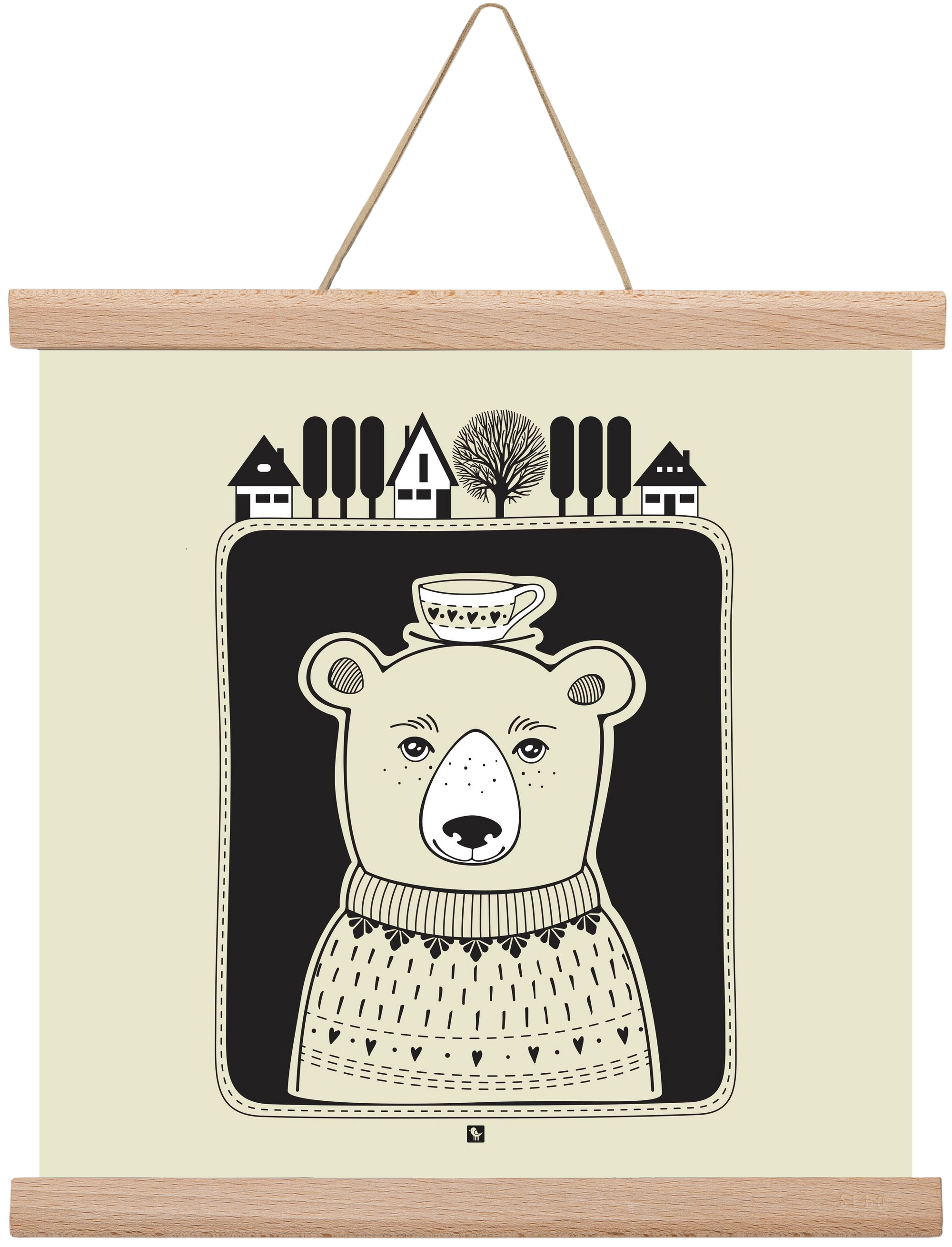 HONEYCUP, 30x30 cm (30x30 cm), Tölgy akasztó