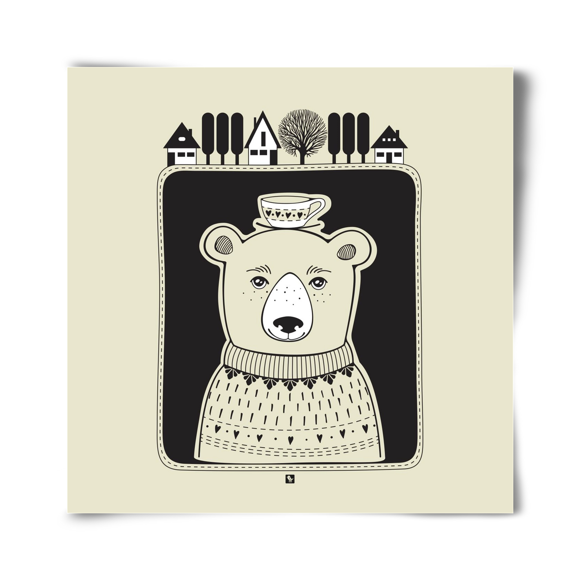 HONEYCUP, 40x40 cm, Keret nélkül