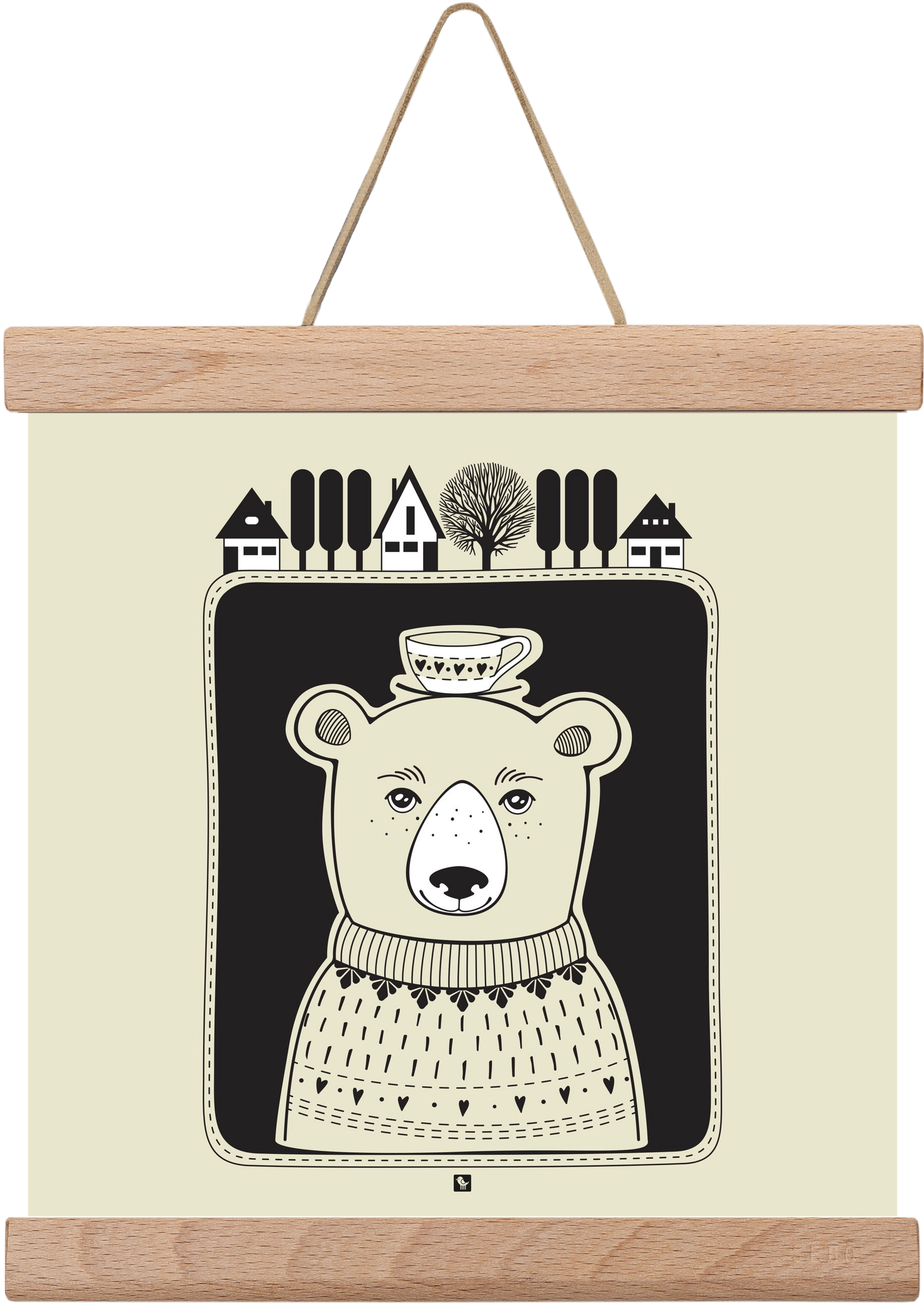 HONEYCUP, 20x20 cm (20x20 cm), Tölgy akasztó