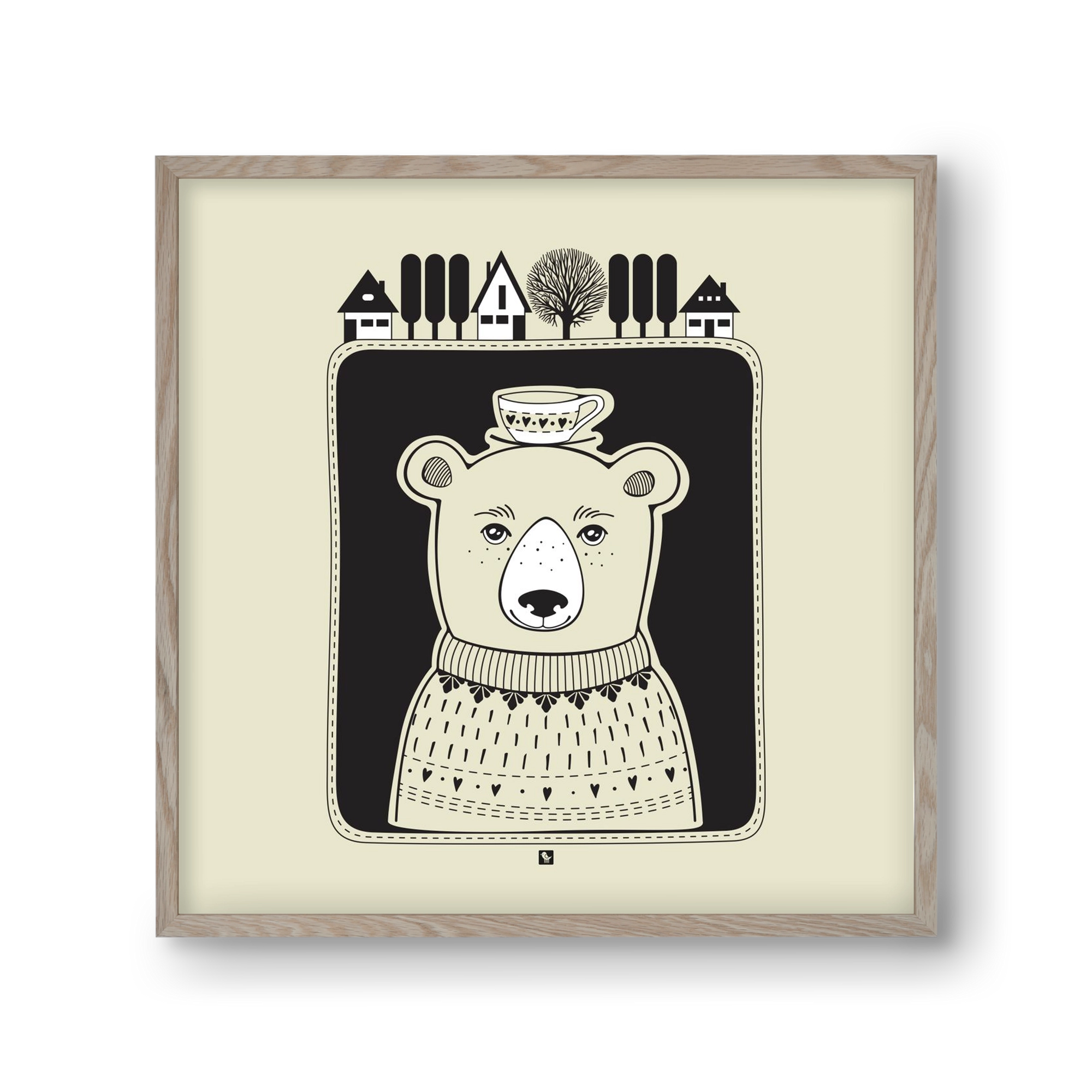 HONEYCUP, 30x30 cm (30x30 cm), Tölgy keret