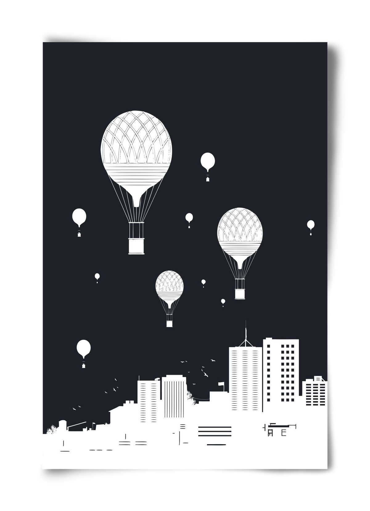 Balloons and the city, 40x60 cm, Keret nélkül