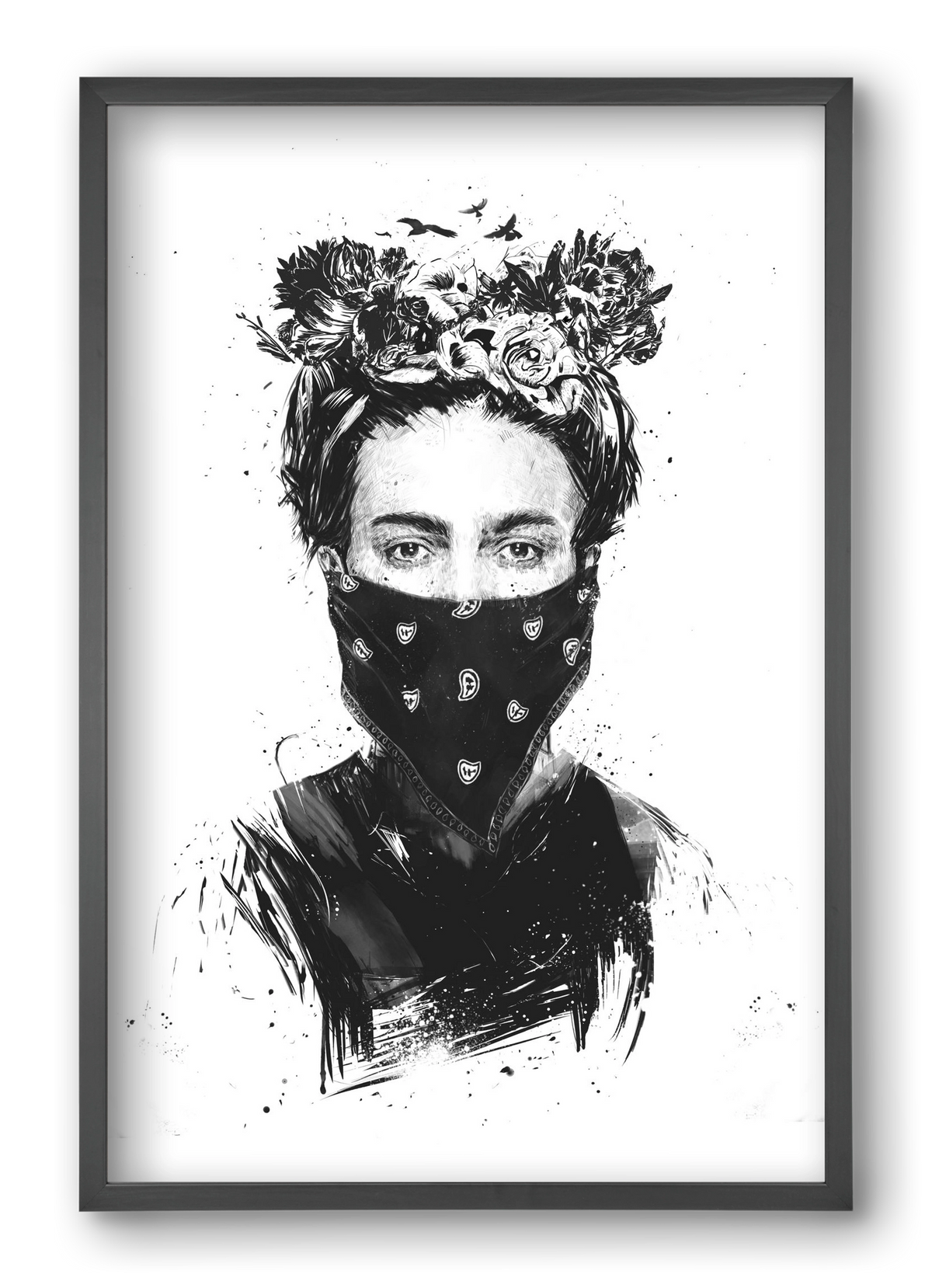 Rebel girl, 40x60 cm (40x60 cm), Fekete keret