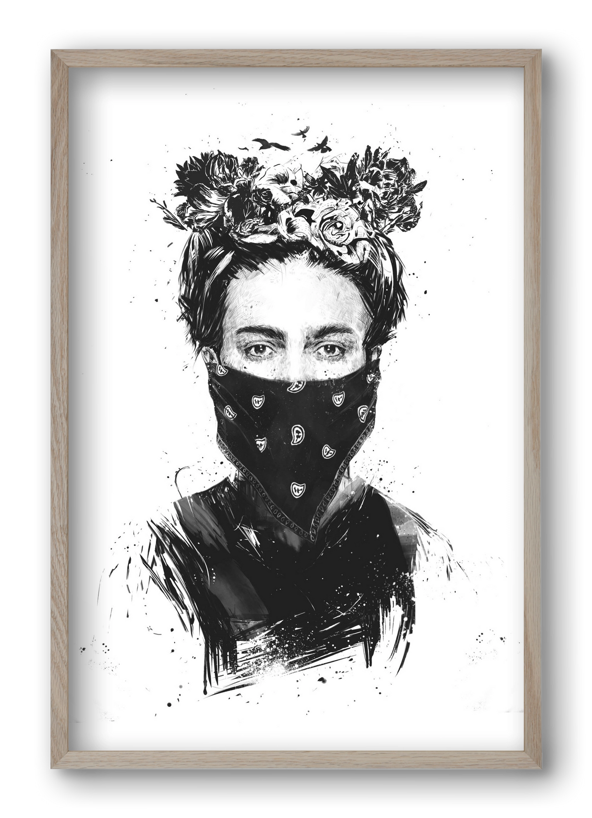 Rebel girl, 40x60 cm (40x60 cm), Tölgy keret