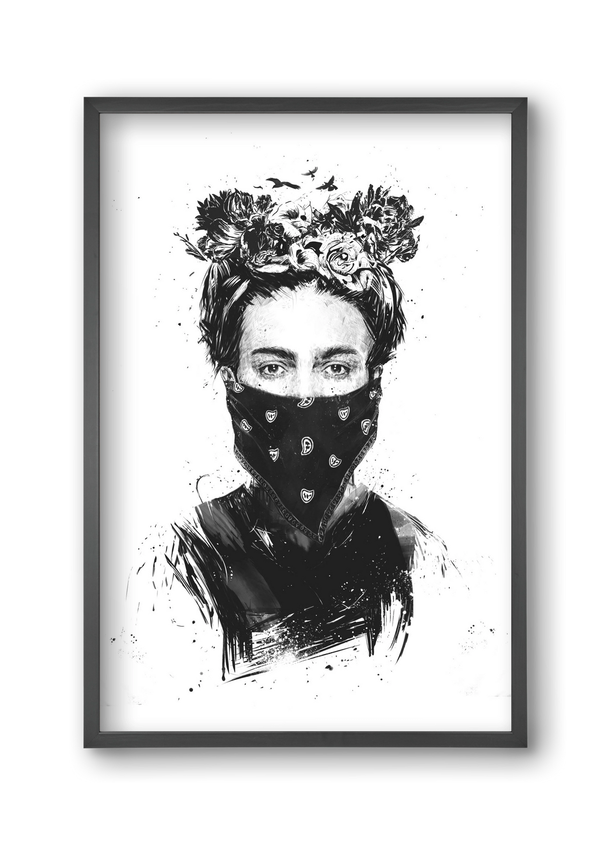 Rebel girl, 30x45 cm (30x45 cm), Fekete keret