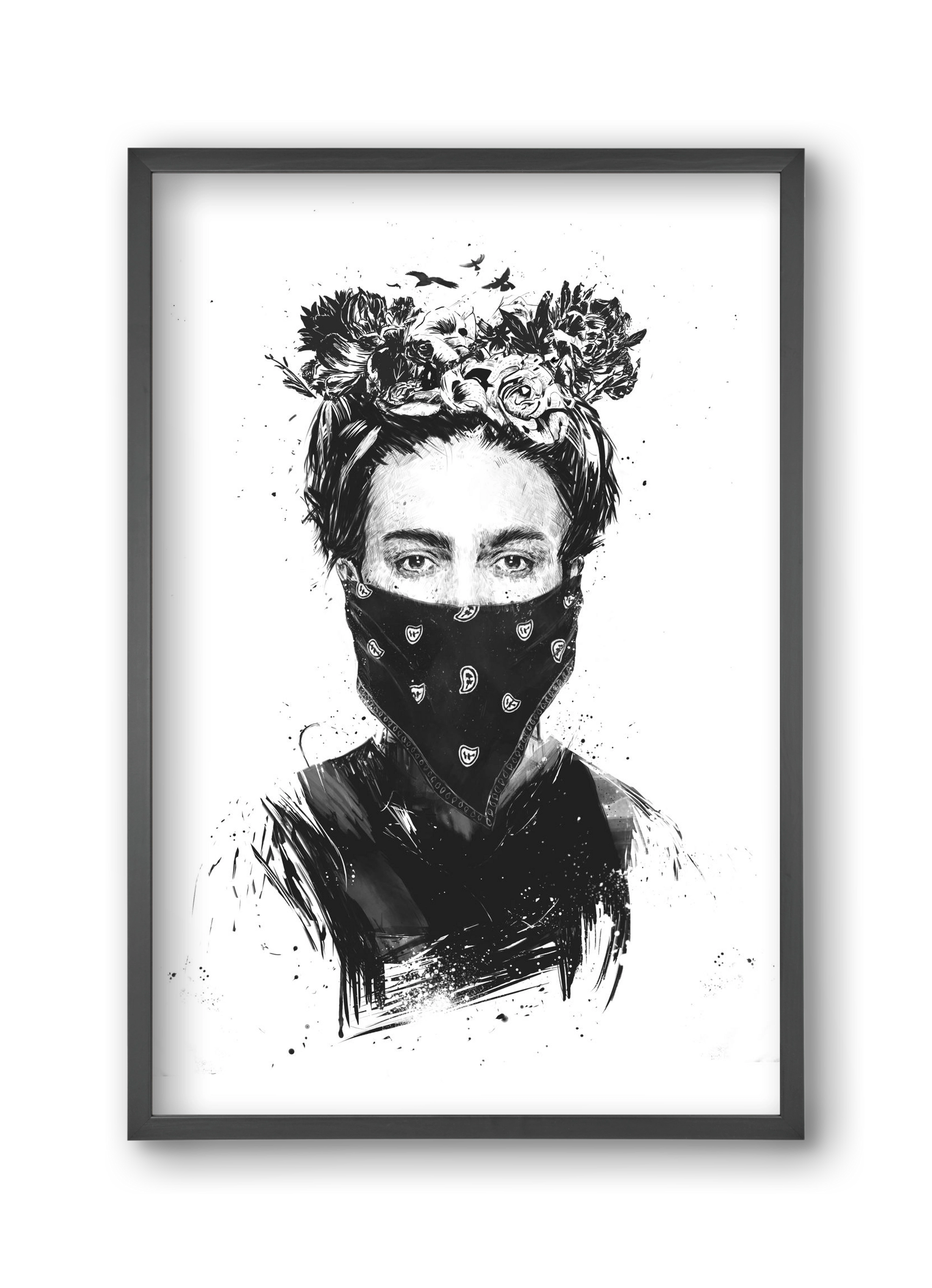 Rebel girl, 30x45 cm (30x45 cm), Fekete keret