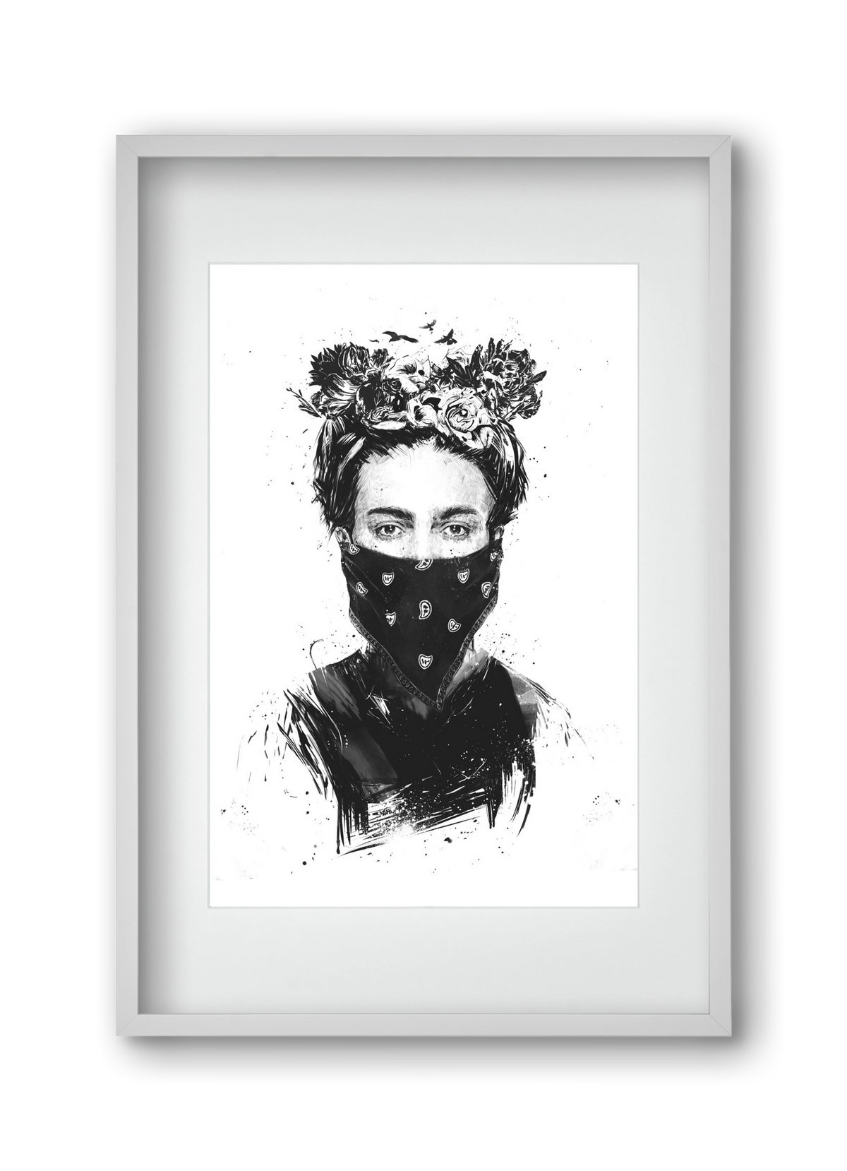 Rebel girl, 30x45 cm (20x30 cm), Fehér keret, paszpartuval