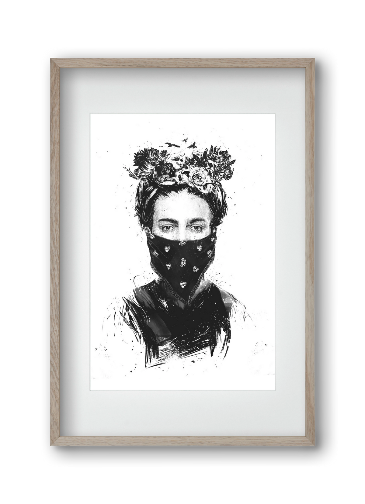 Rebel girl, 30x45 cm (20x30 cm), Tölgy keret, paszpartuval