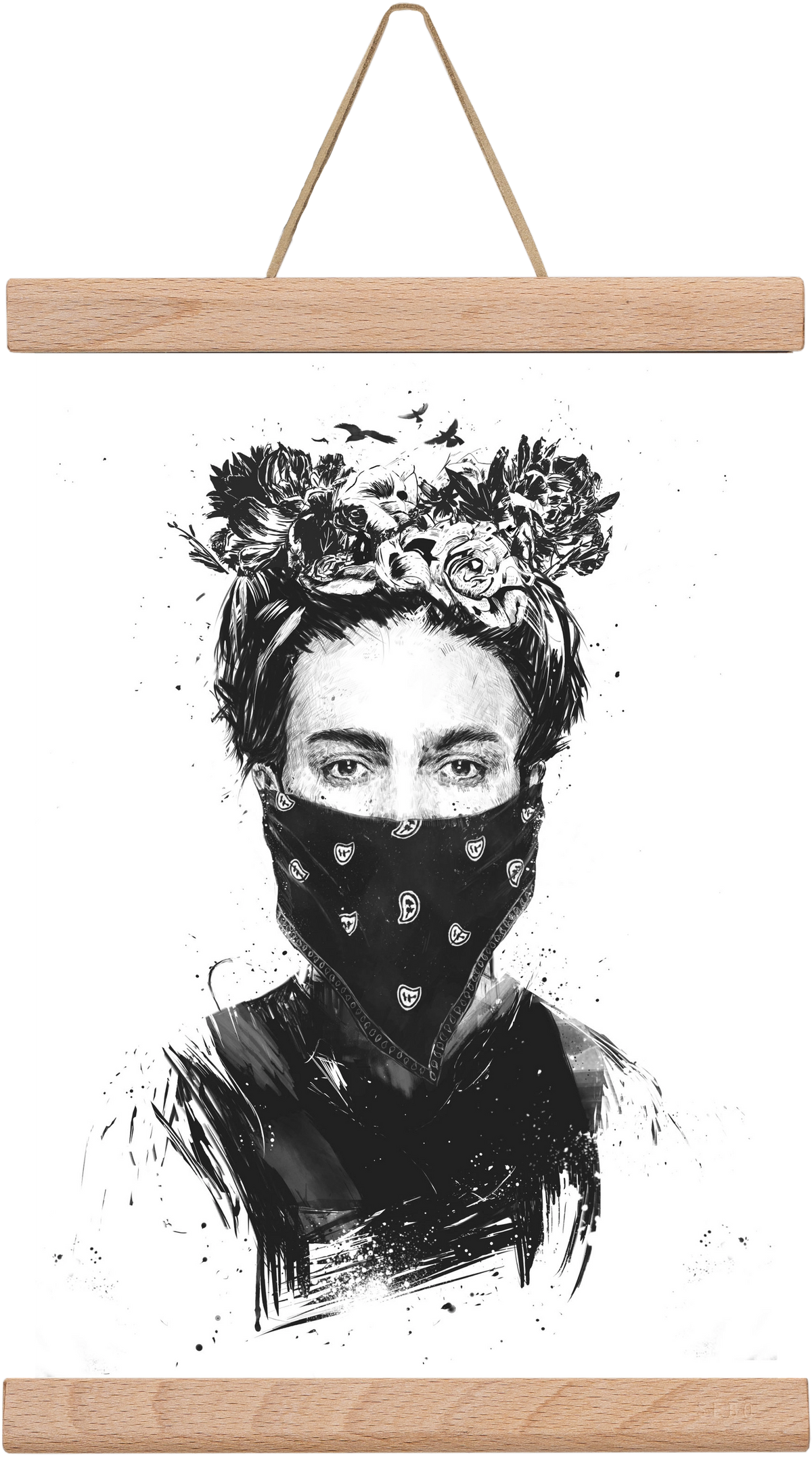 Rebel girl, 20x30 cm (20x30 cm), Tölgy akasztó