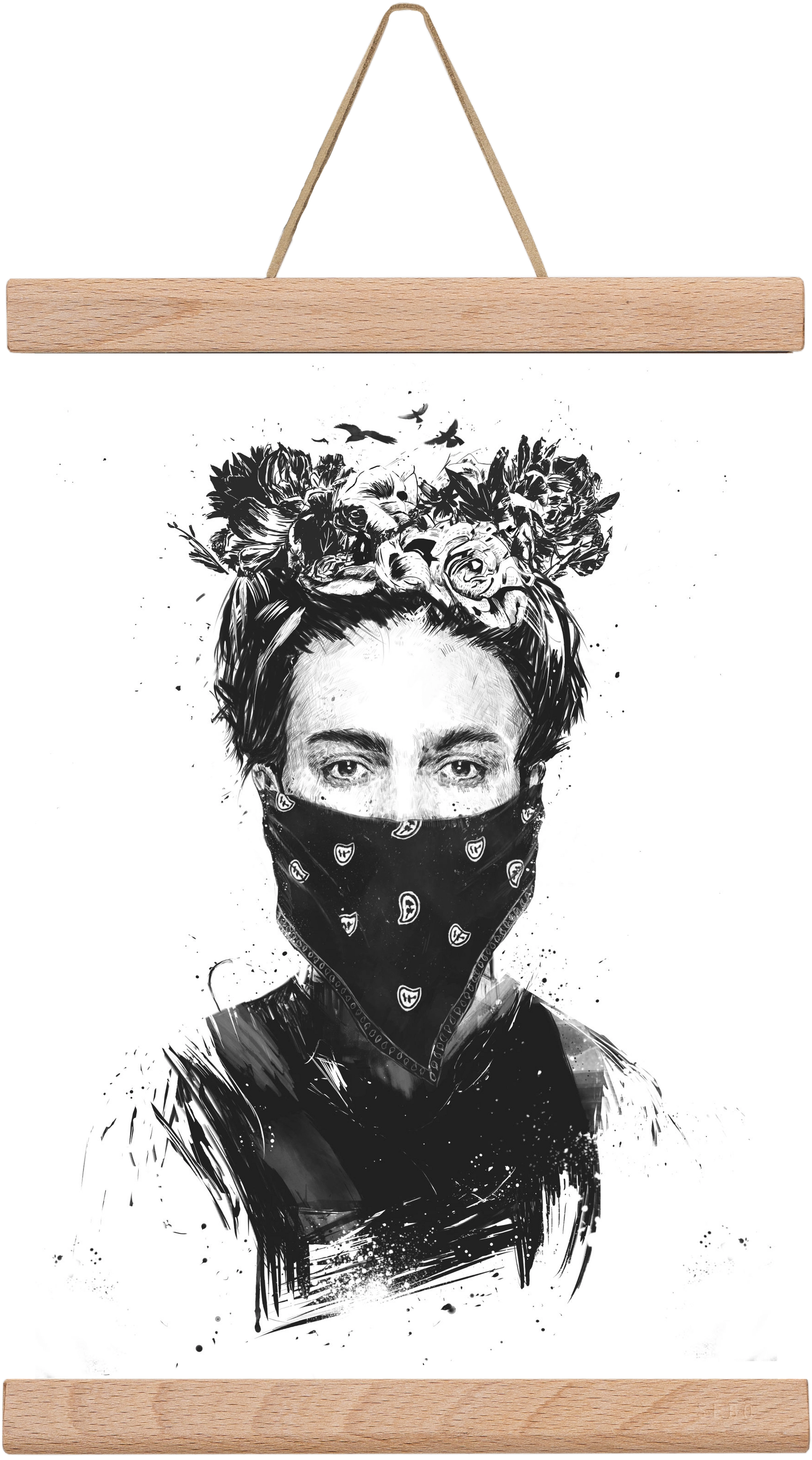 Rebel girl, 20x30 cm (20x30 cm), Tölgy akasztó