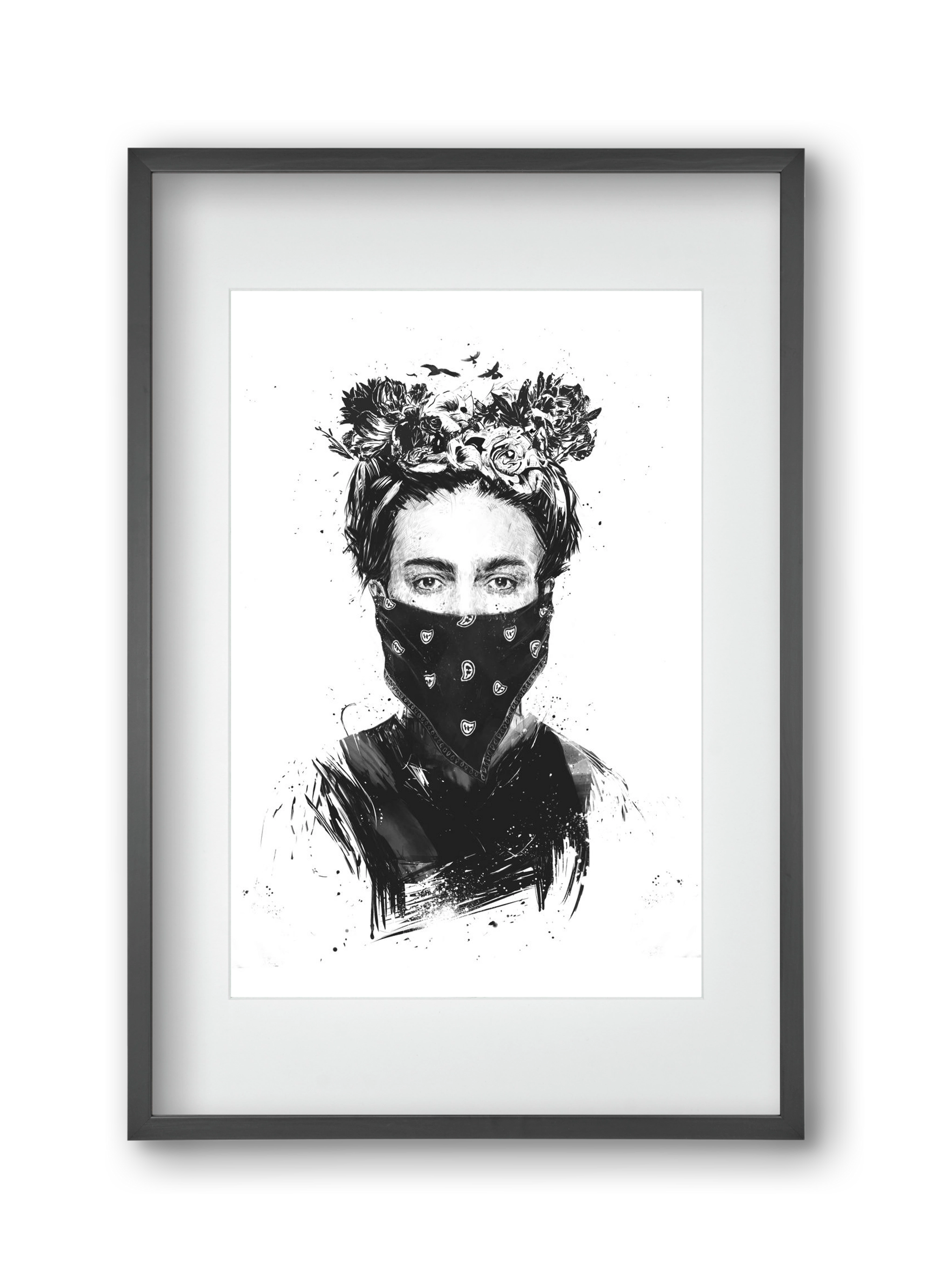 Rebel girl, 30x45 cm (20x30 cm), Fekete keret, paszpartuval