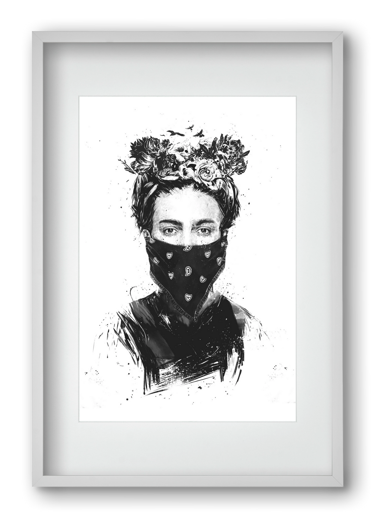 Rebel girl, 40x60 cm (30x45 cm), Fehér keret, paszpartuval