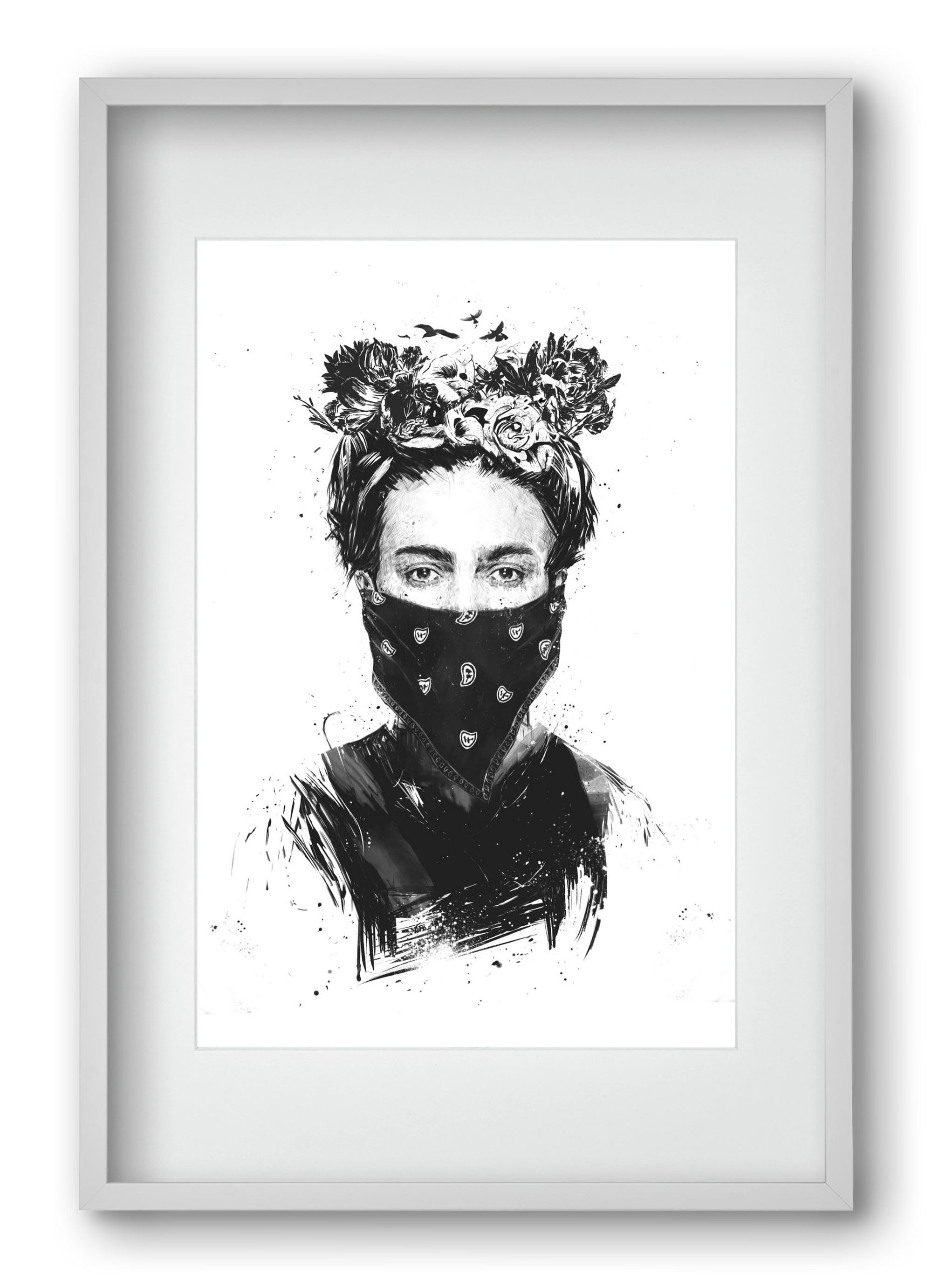 Rebel girl, 40x60 cm (30x45 cm), Fehér keret, paszpartuval