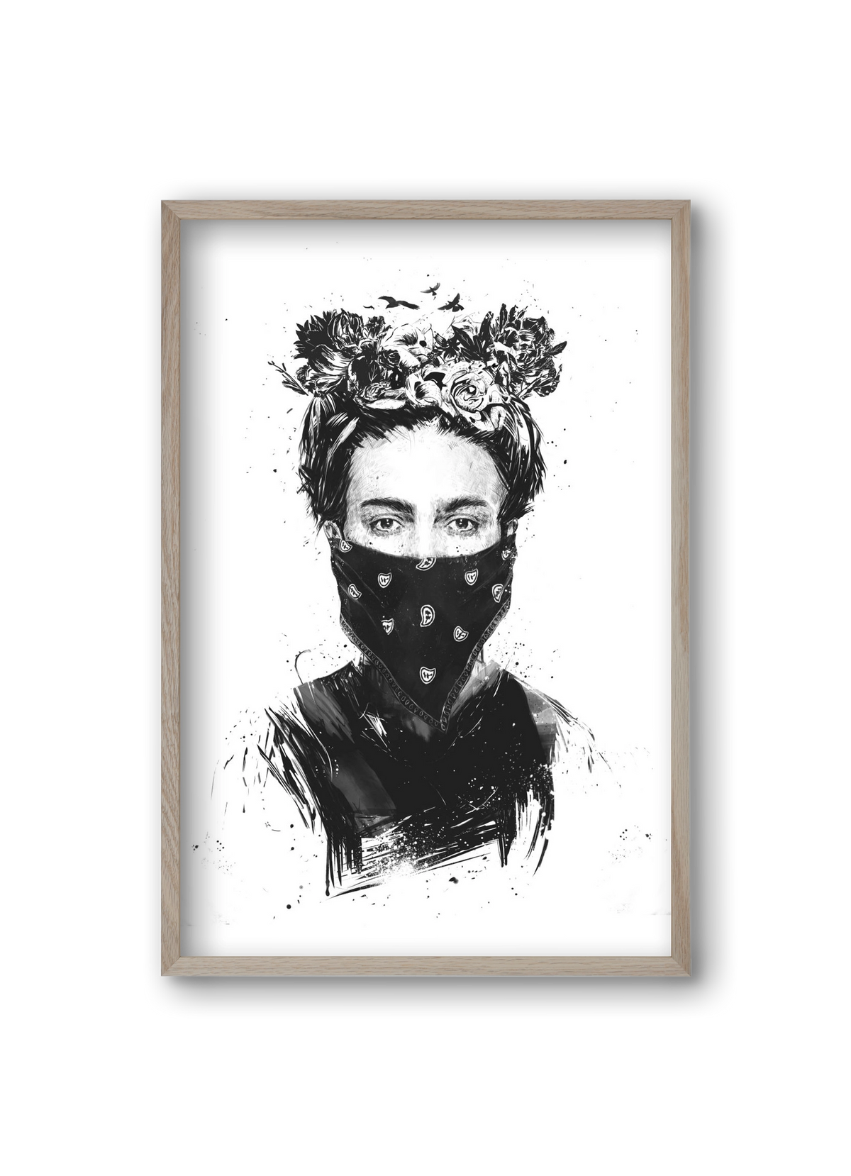 Rebel girl, 20x30 cm (20x30 cm), Tölgy keret