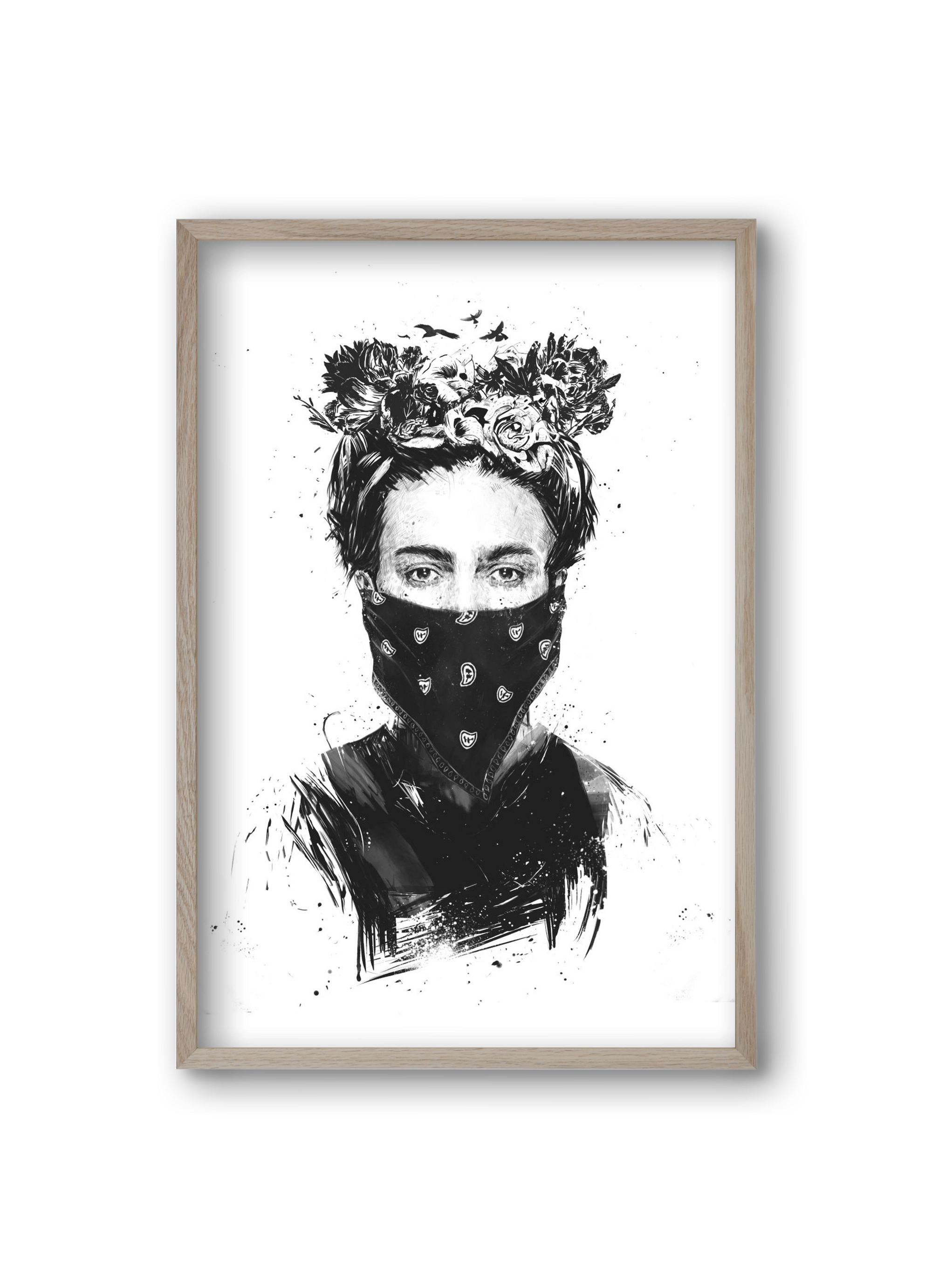 Rebel girl, 20x30 cm (20x30 cm), Tölgy keret