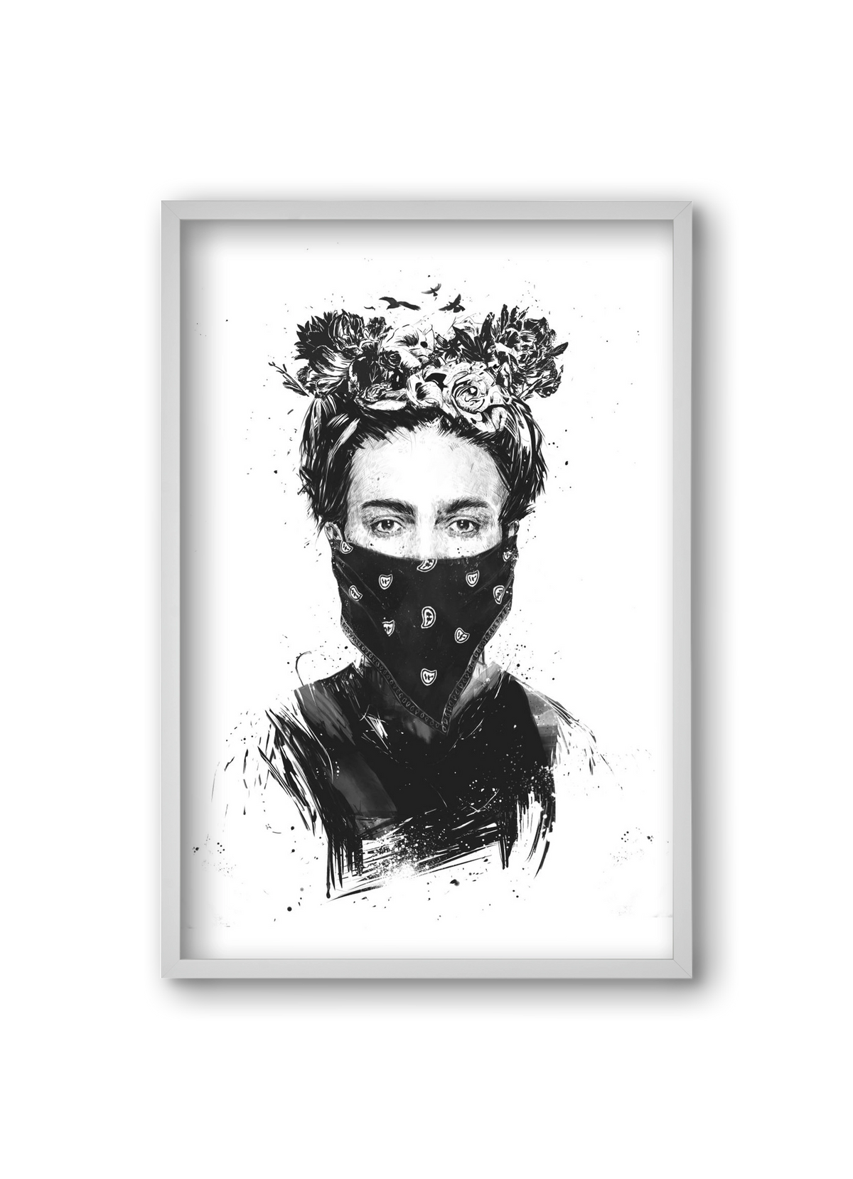 Rebel girl, 20x30 cm (20x30 cm), Fehér keret