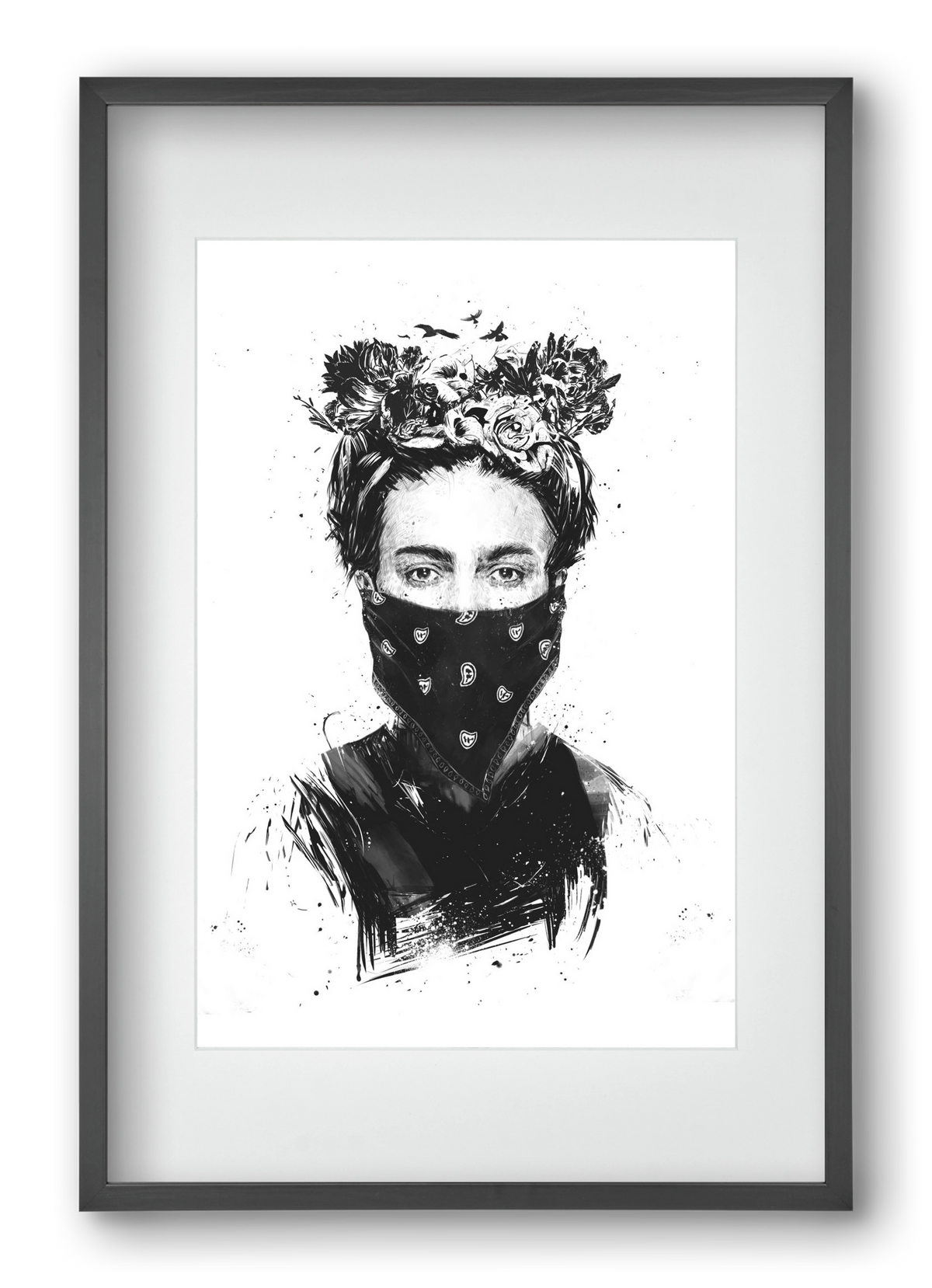 Rebel girl, 40x60 cm (30x45 cm), Fekete keret, paszpartuval