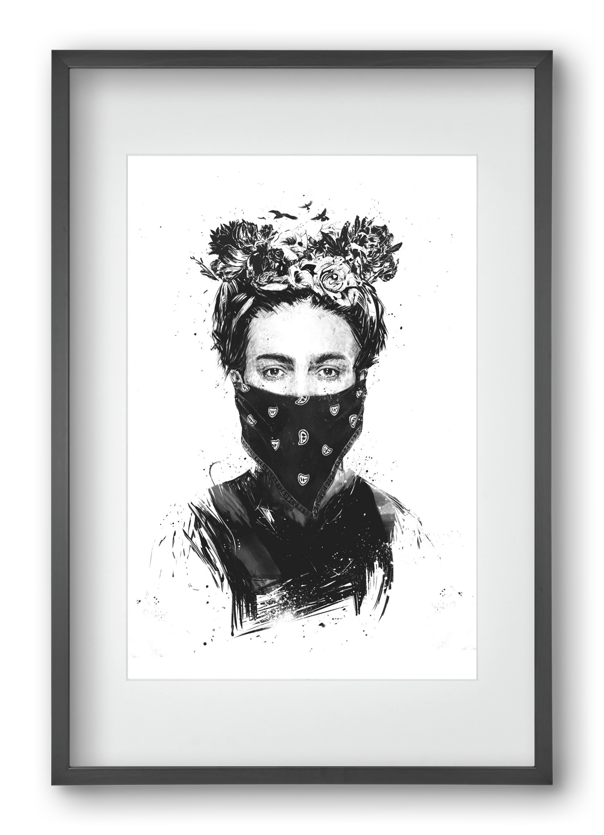 Rebel girl, 40x60 cm (30x45 cm), Fekete keret, paszpartuval