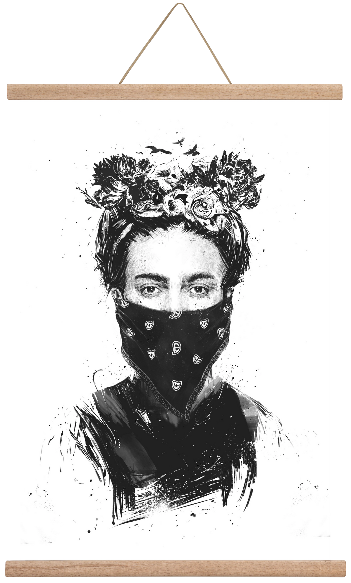 Rebel girl, 40x60 cm (40x60 cm), Tölgy akasztó