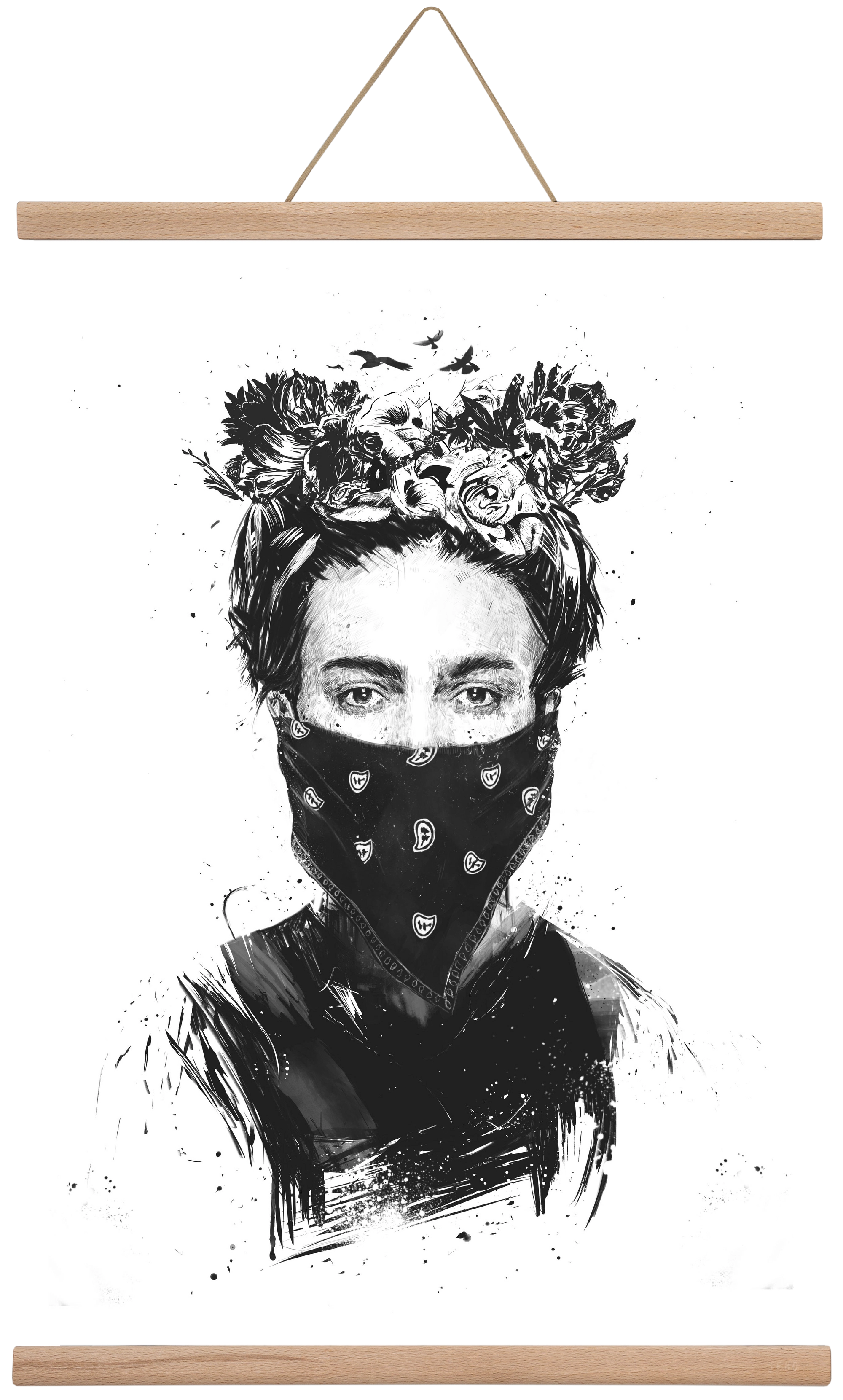 Rebel girl, 40x60 cm (40x60 cm), Tölgy akasztó